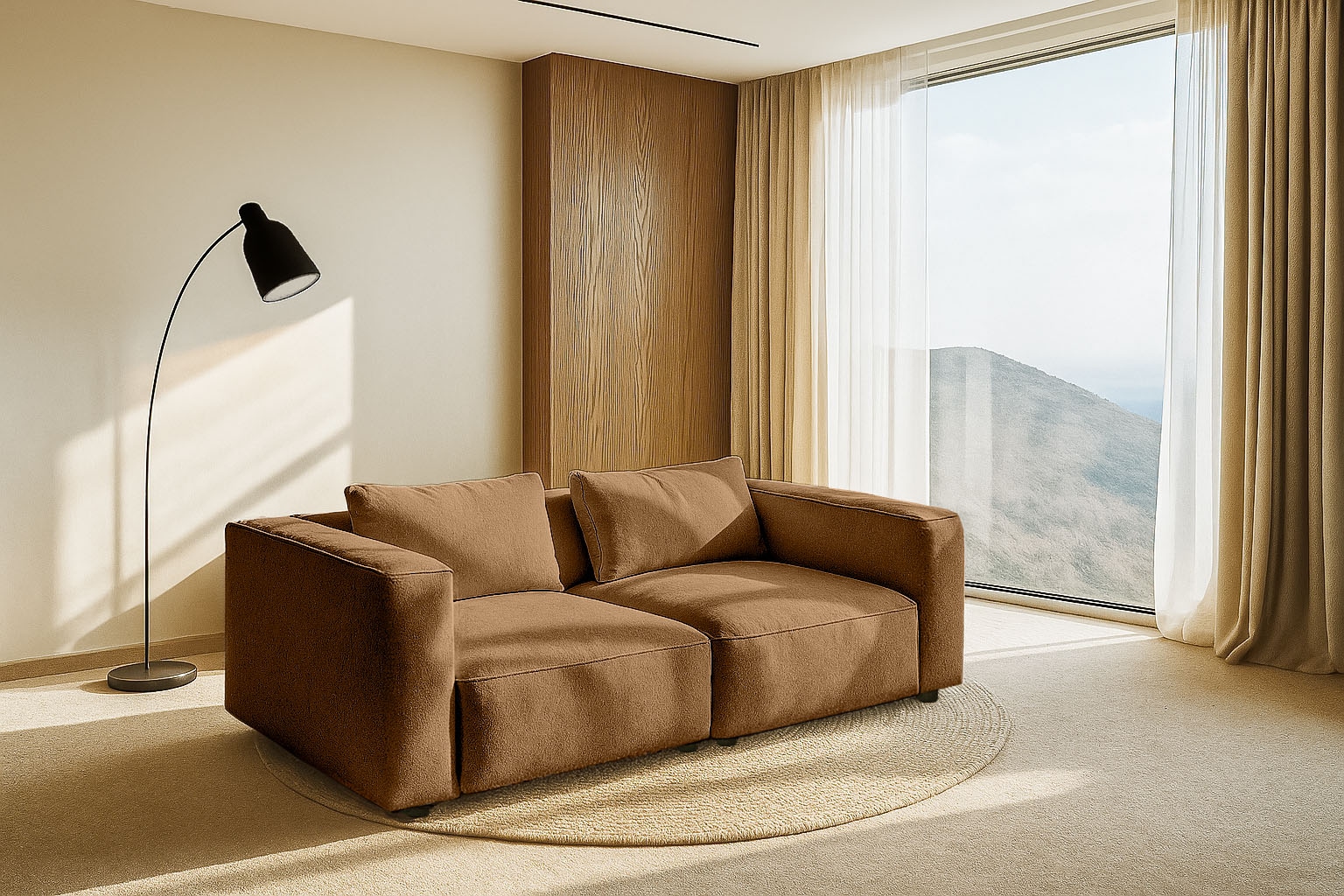 Home affaire 3-Sitzer "Tvinnet" Breite 228 cm, extra tiefe Sitzfläche, kubisches Sitzvergnügen