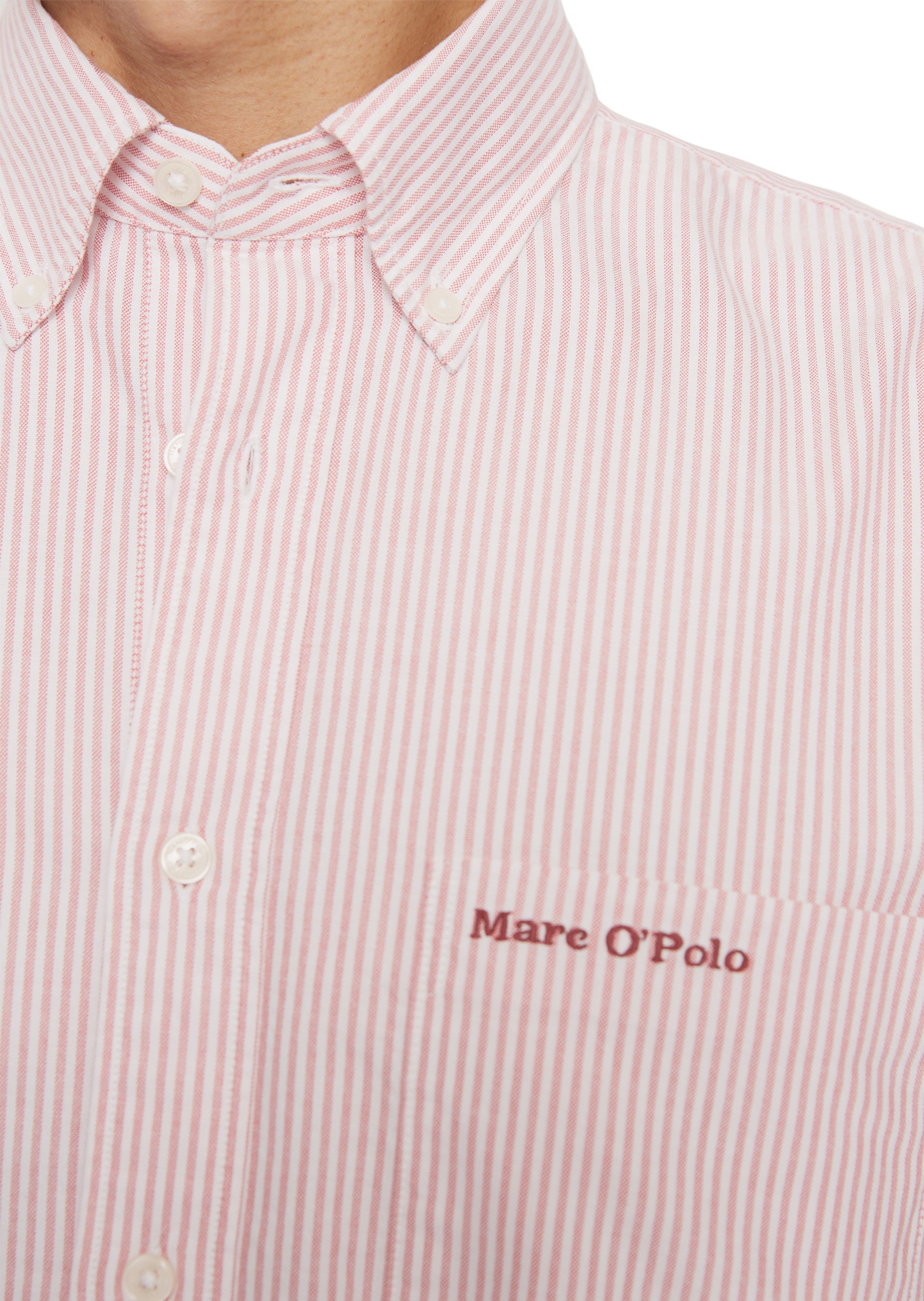 Marc O'Polo Langarmhemd »aus gestreifter Bio-Baumwoll-Qualität«