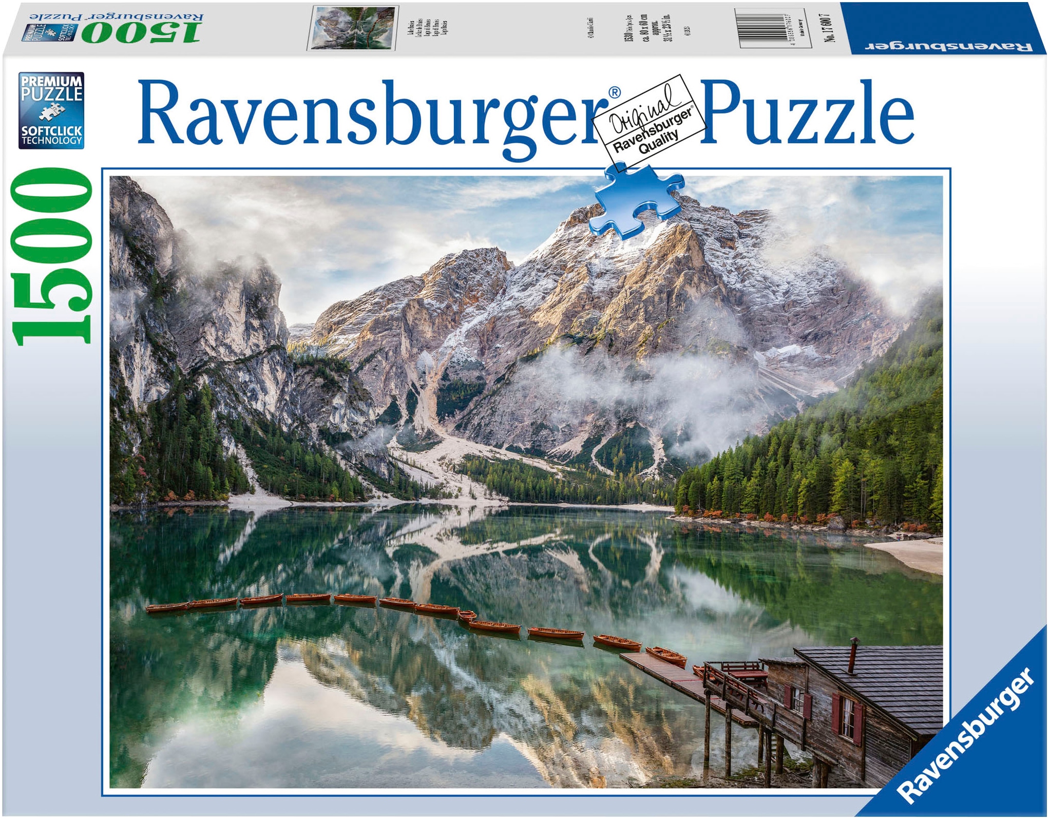 Puzzle »Lago di Braies, Pragser Wildsee«, Made in Germany, FSC® - schützt Wald - weltweit