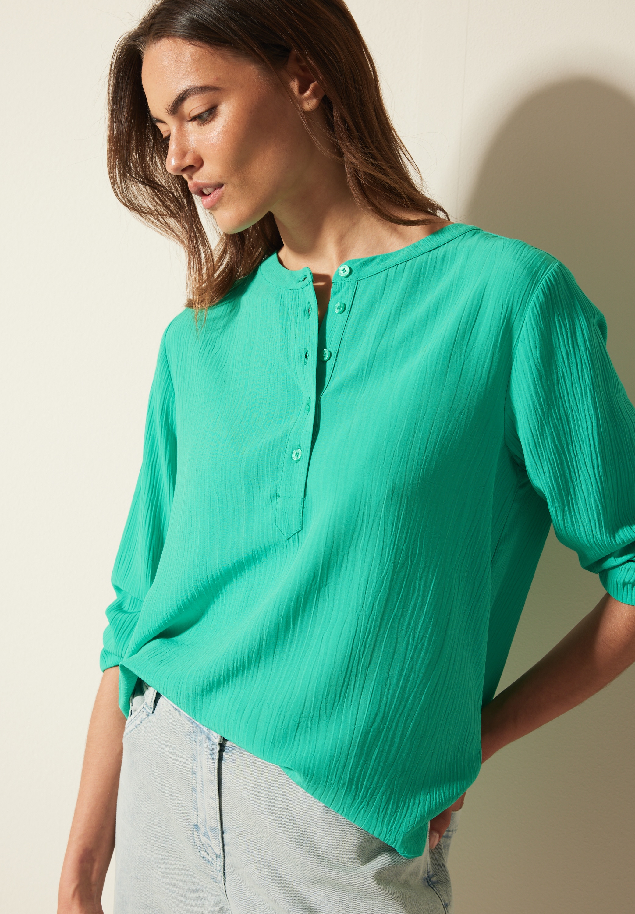 Cecil Langarmbluse mit Rundhalsausschnitt