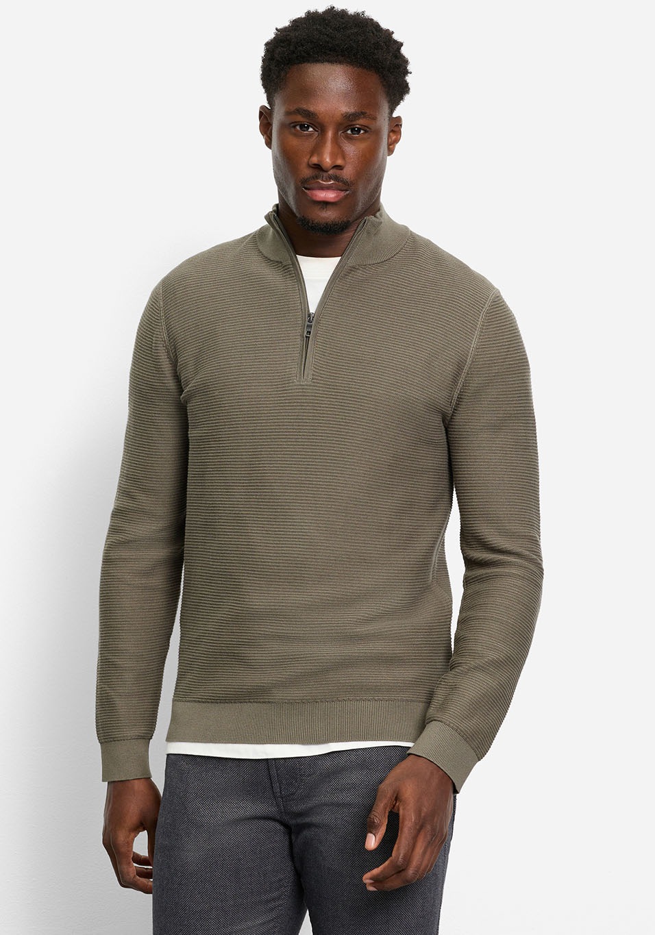 OLYMP Troyer "OLYMP Strick Casual", mit modischer Struktur günstig online kaufen