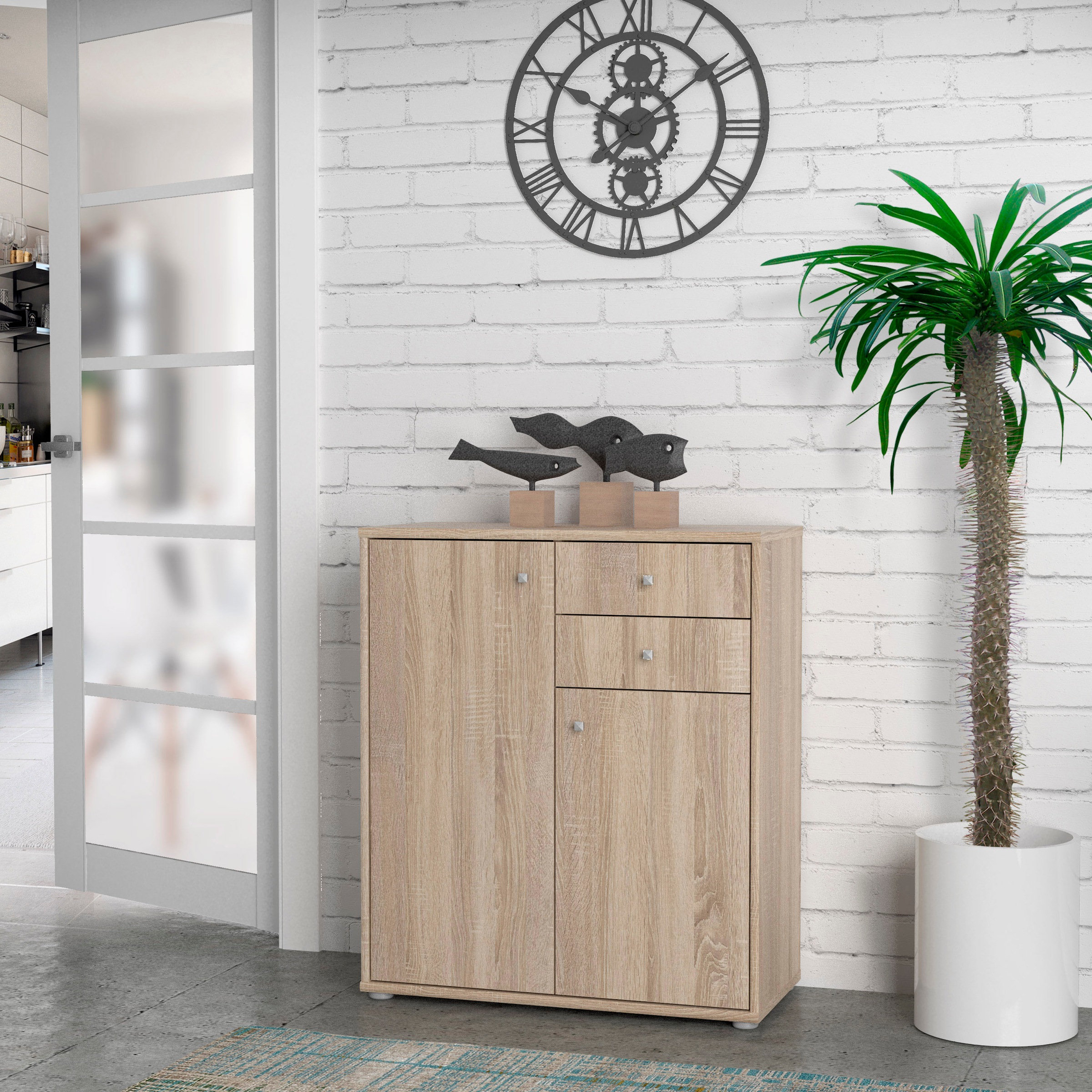 FORTE Kommode "Tempra, Kommode, 2 Türen, 2 Schubkästen, viel Stauraum" Brei günstig online kaufen