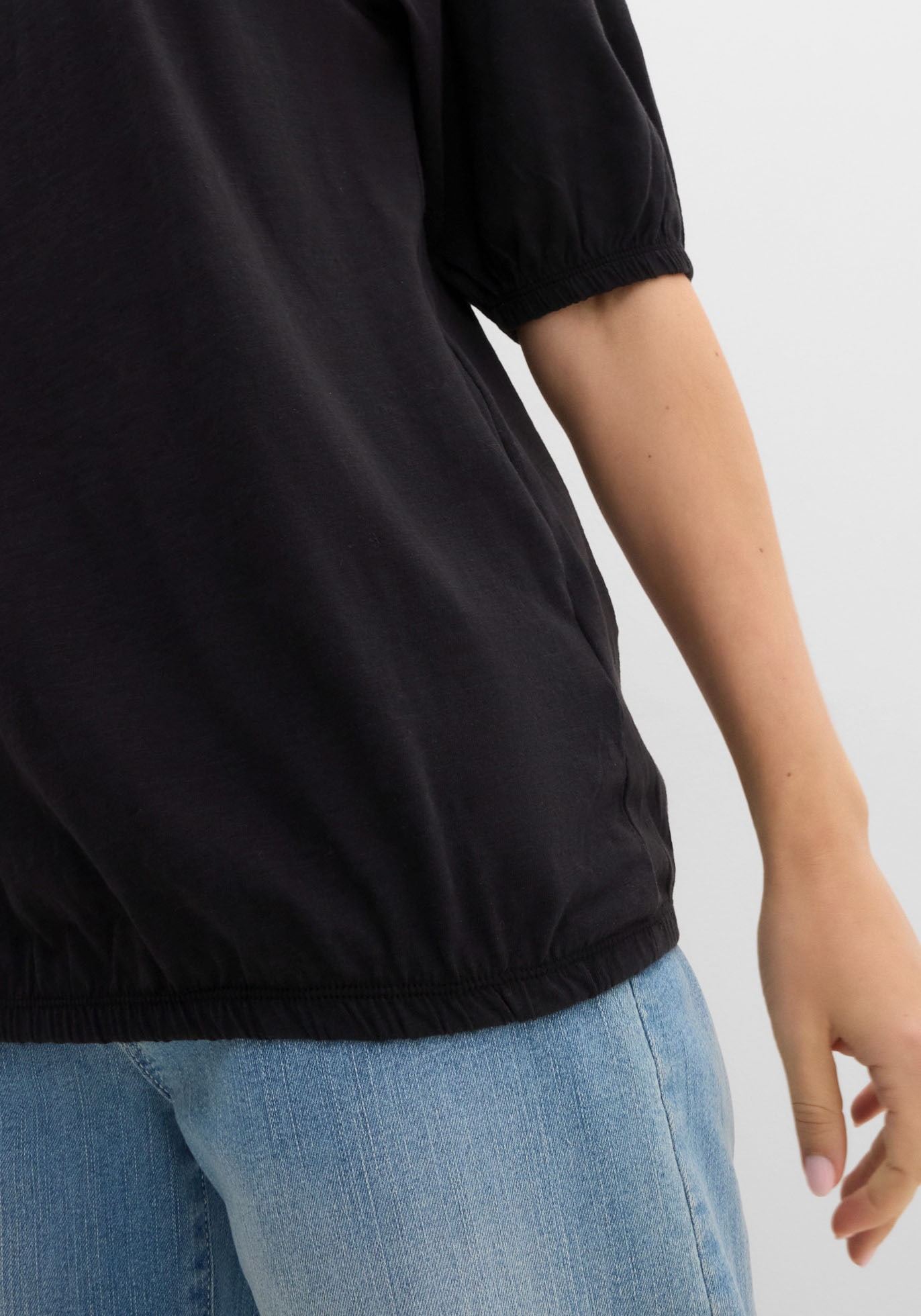 bonprix T-Shirt »Shirt aus reiner Baumwolle« Ballonform, lockere Passform, Halbarm-Design, aus reiner Baumwolle