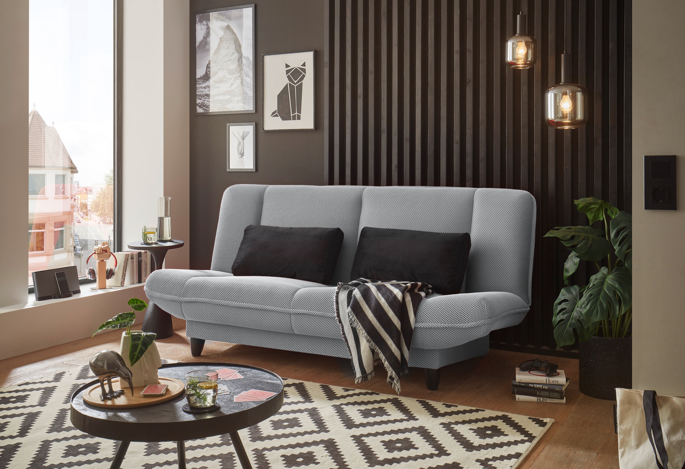 ED EXCITING DESIGN Schlafsofa "Amalia", mit Bettkasten & 2 Zierkissen günstig online kaufen