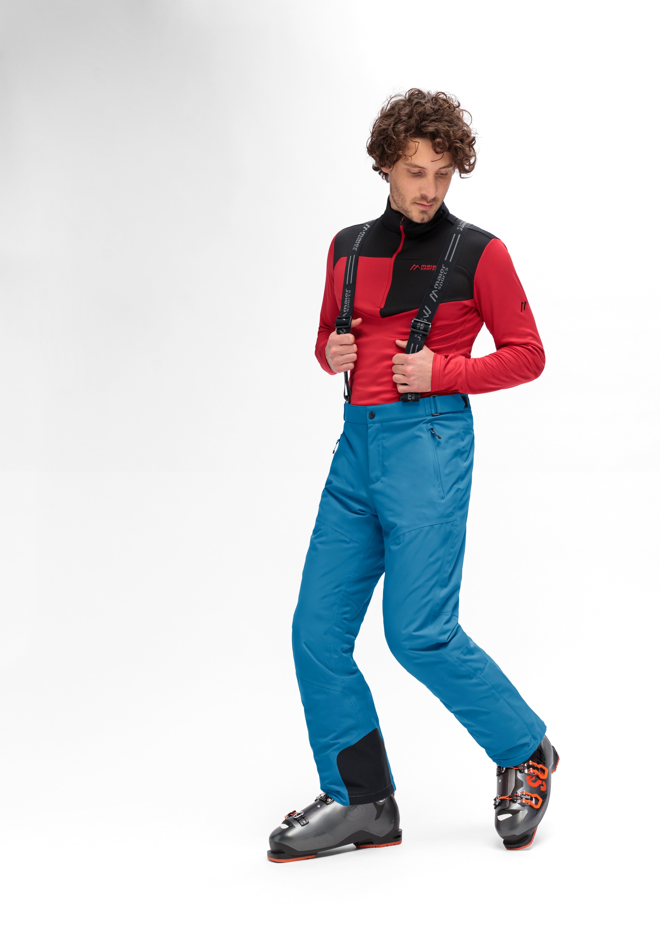 Maier Sports Skihose »Anton 2.1«, Herren Schneehose mit Hosenträgern, wind/wasserdicht, Regular Fit