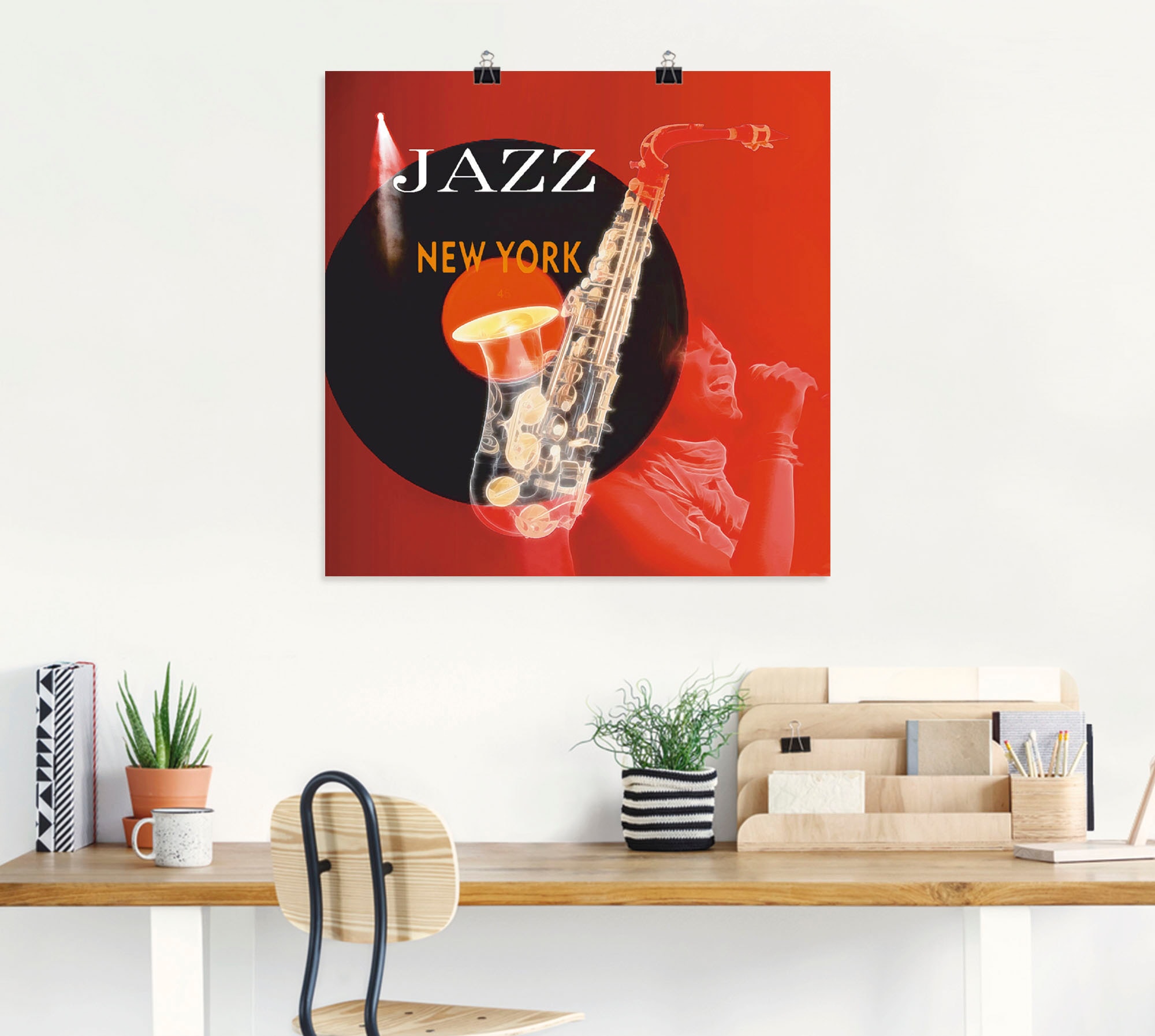 Artland Wandbild »Musik abstrakte Collage«, Instrumente, (1 St.), als Leinwandbild, Poster in verschied. Größen