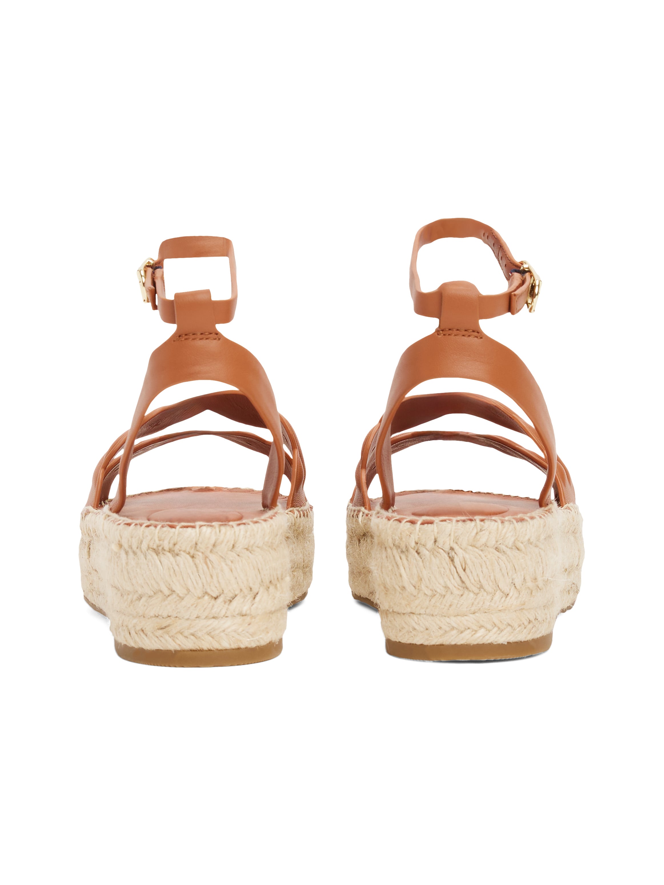 Tommy Hilfiger Keilsandalette »LEATHER ROPE REAL ESPAD SANDAL«, Plateau, Sommerschuh, Riemchensandale mit verstellbarer Schnalle