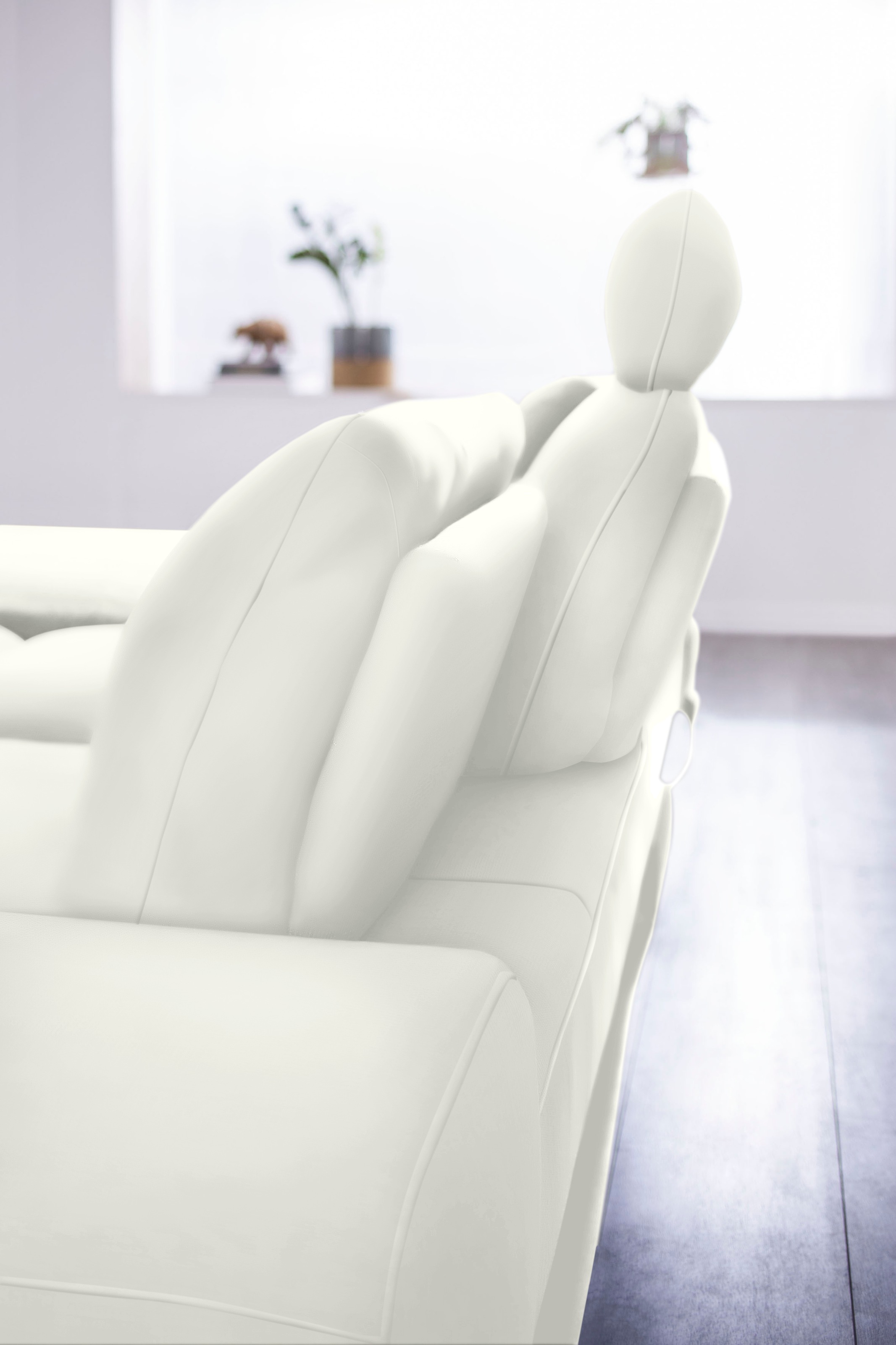 W.SCHILLIG Ecksofa »valentinoo, Designsofa, bequem, elegant und zeitlos, L-Form«, (Set), inklusive Hocker, mit Sitztiefenverstellung, Breite 299 cm