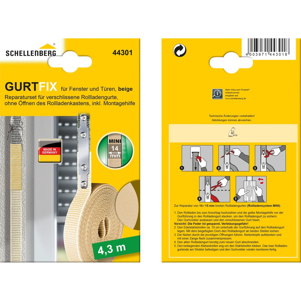 SCHELLENBERG Reparatur-Set »GURTFIX Mini«, (1 St.)