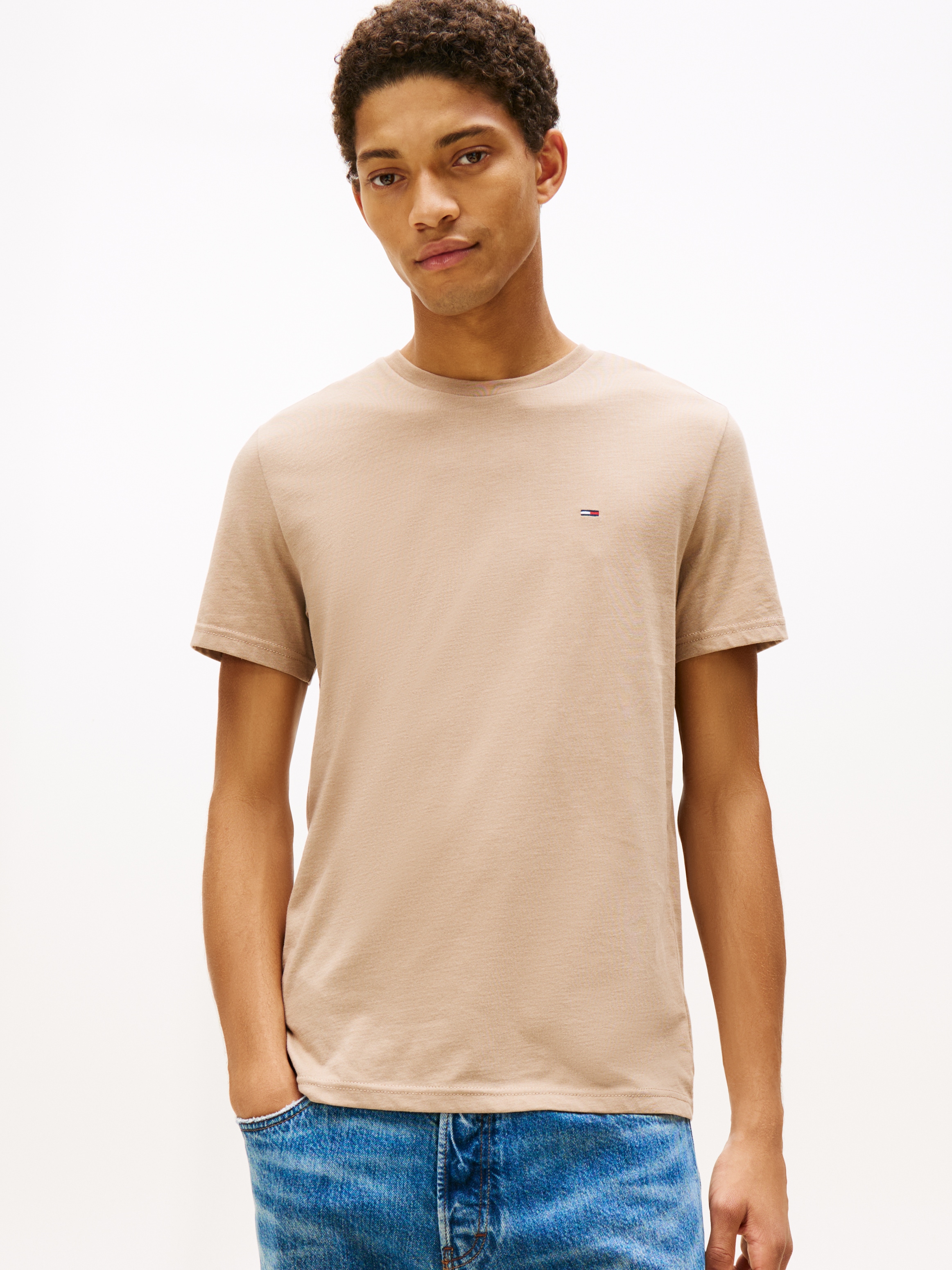 Tommy Jeans T-Shirt "TJM XSLIM JASPE HTR TEE EXT", Mit Rundhalsausschnitt günstig online kaufen