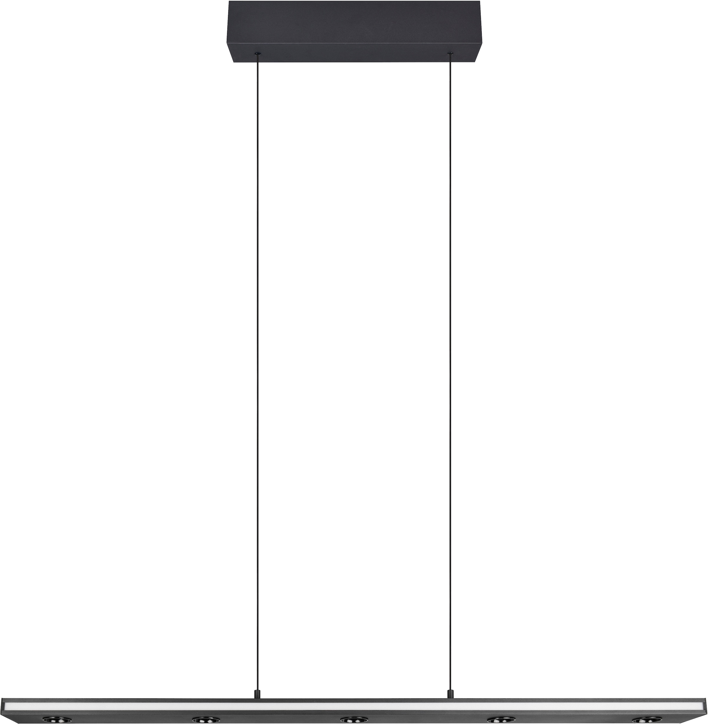 TRIO Leuchten LED Pendelleuchte »GRAHAM, Hängeleuchte höhenverstellbar, dimmbar, Memoryfunktion« LED-Board 1 Stk. Farbwechsler | warmweiß - kaltweiß up-and-down Licht Lichtfarbe einstellbar warm- bis kaltweiß 2300-4000K