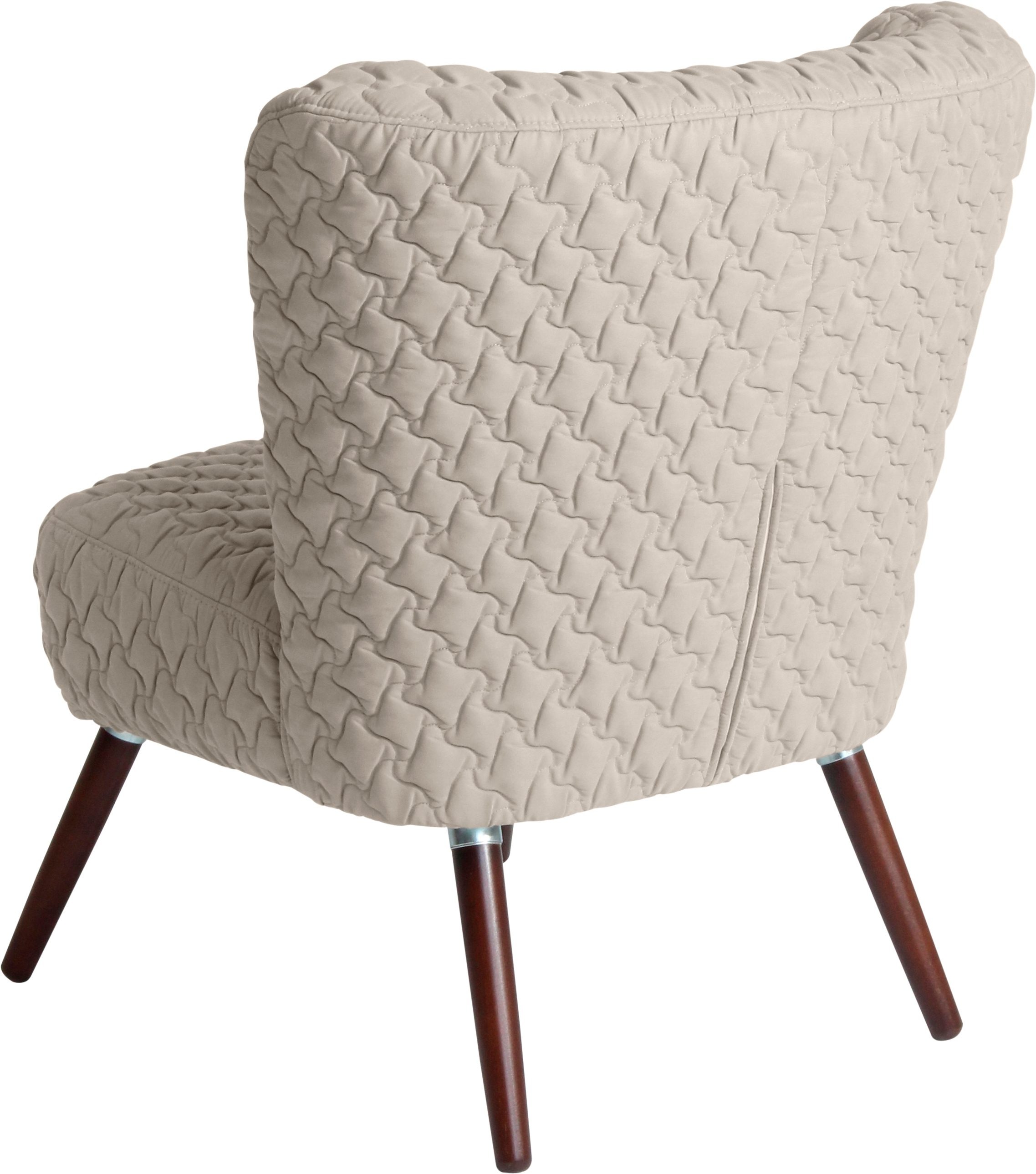 Max Winzer® Sessel »Nikki, Loungesessel, geschwungene Rückenlehne, Knopfheftung im Rücken«, im Retrolook, mit gestepptem Bezug, Solitärmöbel