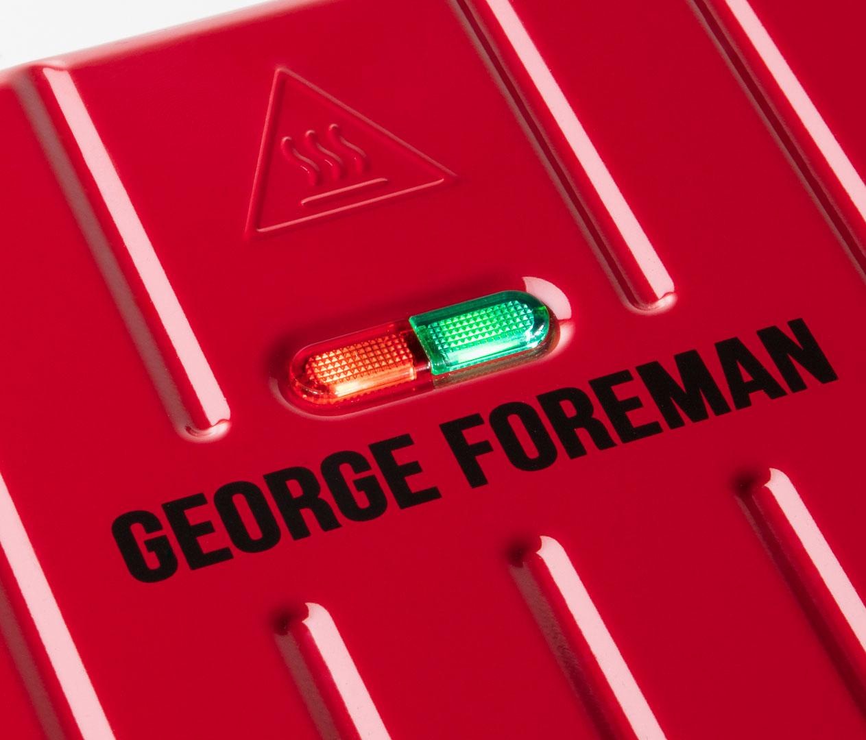 George Foreman Kontaktgrill »Steel Compact Fitnessgrill rot 25030-56«, 1200 W
