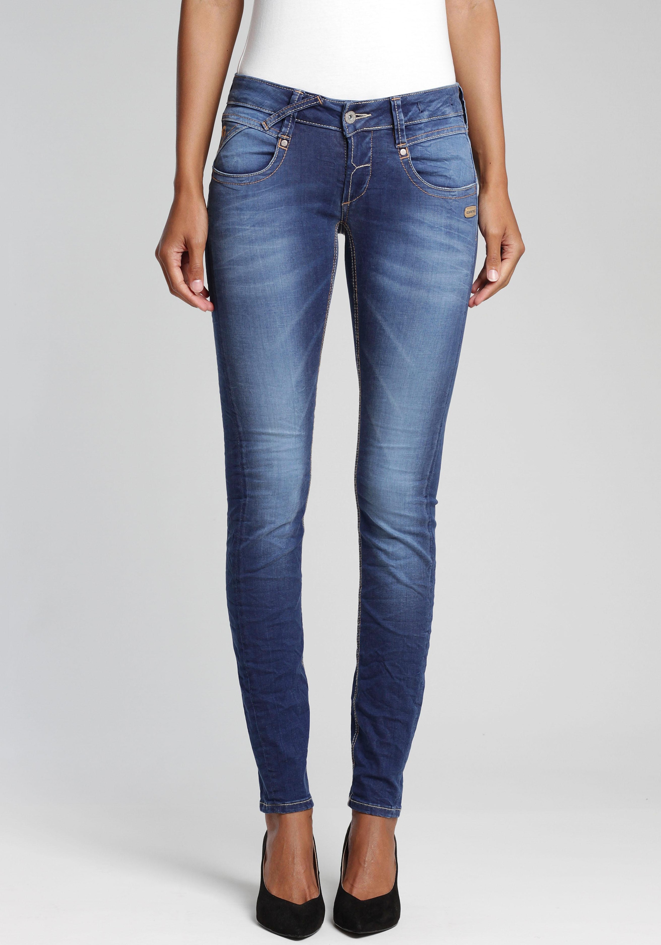 GANG Skinny-fit-Jeans »94Nena«, mit Used-Effekten