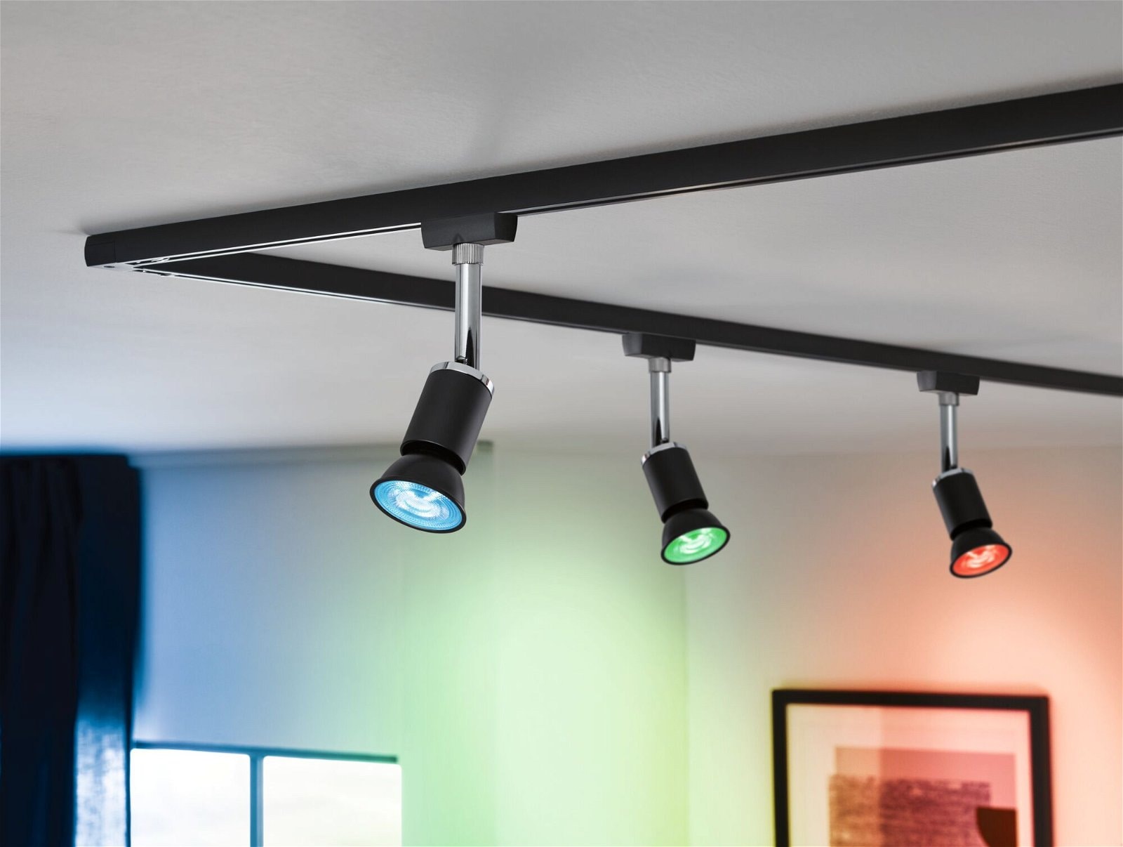 Paulmann LED-Leuchtmittel »Smart 3er-Pack Reflektor schwarz matt 350lm 2200K-6500K 230V«, Tageslichtweiß