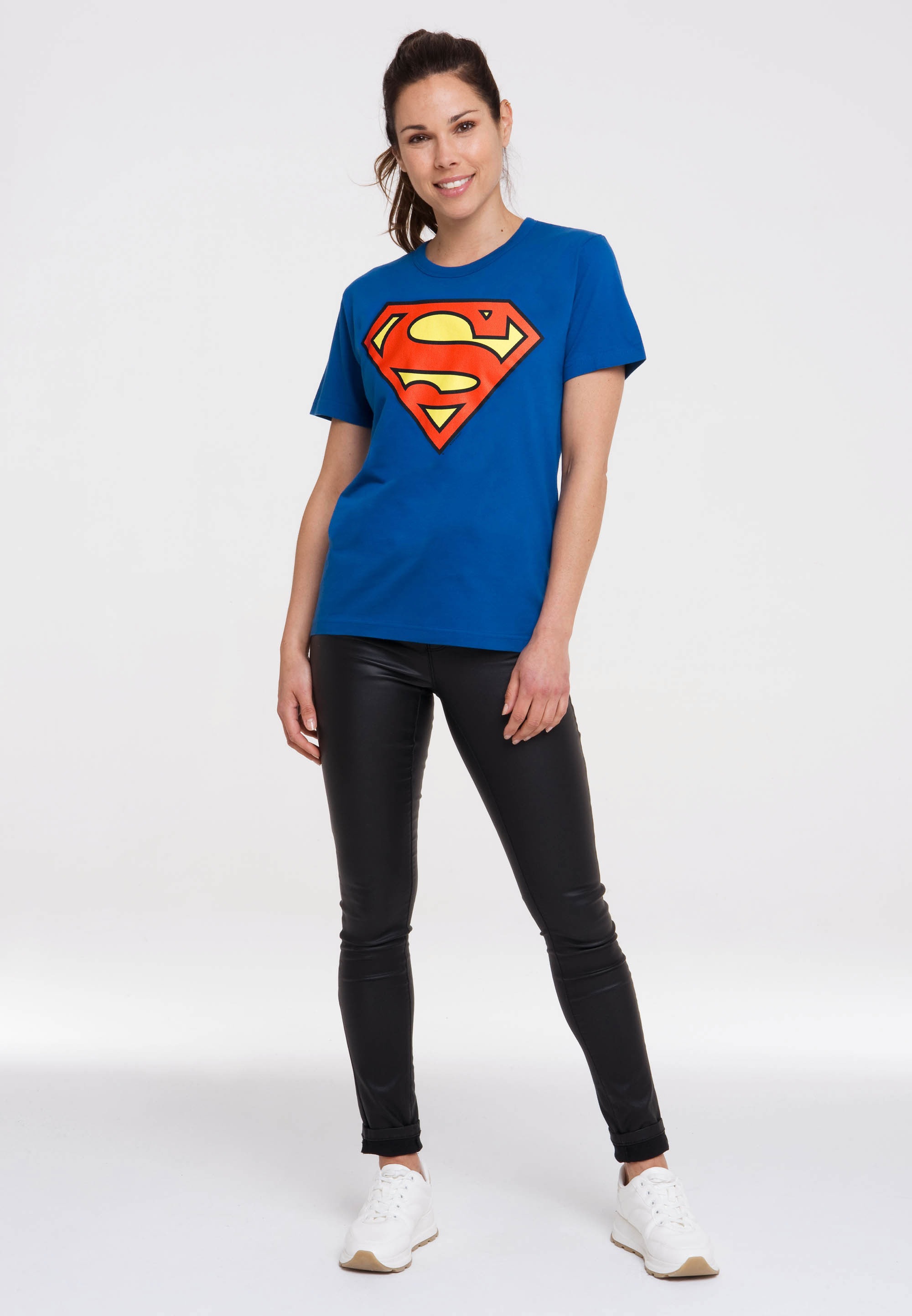 LOGOSHIRT T-Shirt »DC - Superman Logo Clean«, mit coolem Superman-Print