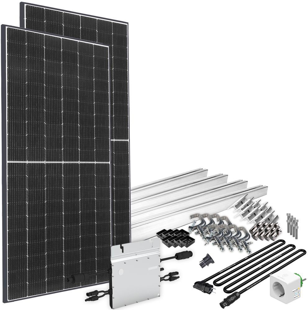 Solaranlage »Solar-Direct 830W HM-800«, Schukosteckdose, 10m Kabel, Montageset für...