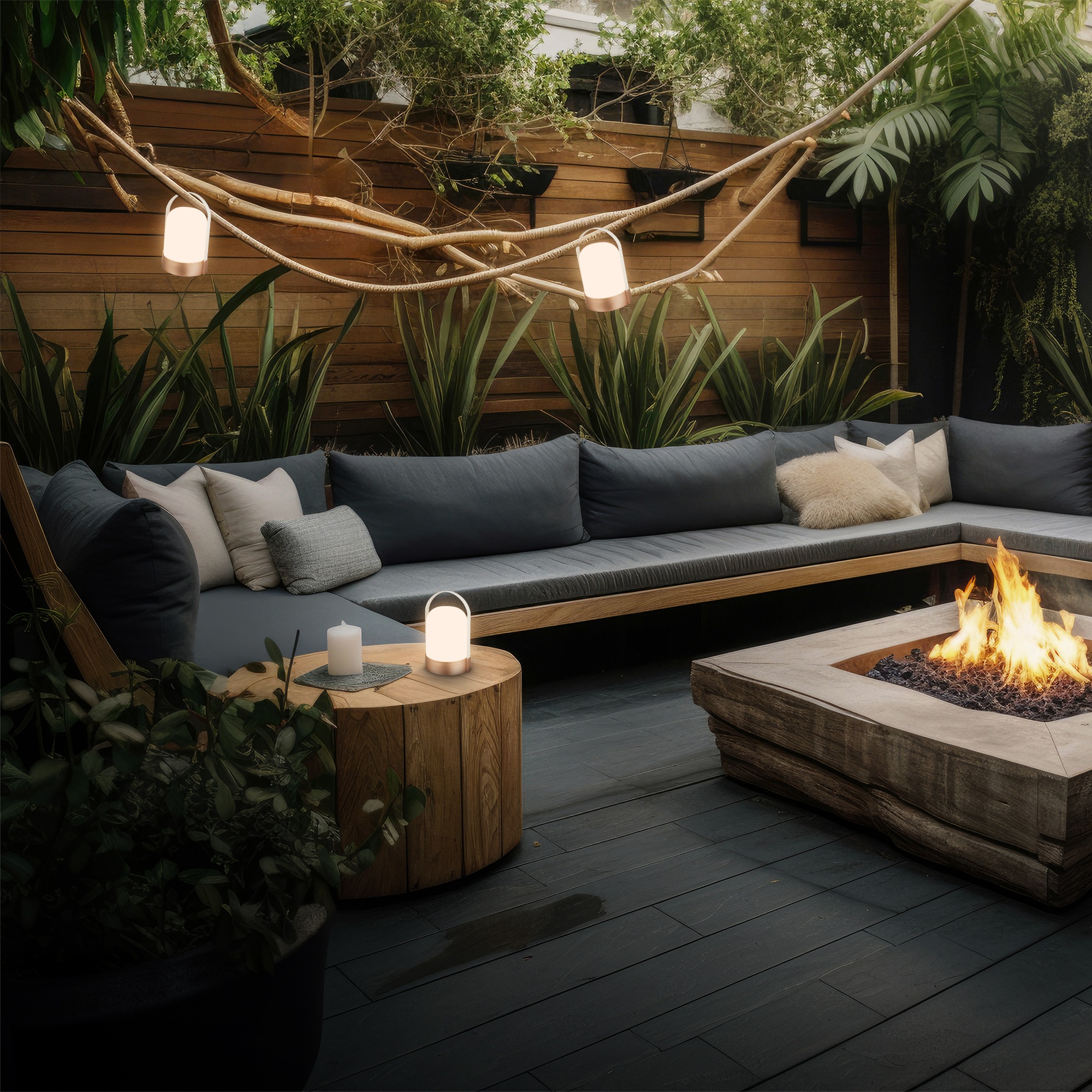 Briloner Leuchten LED Tischleuchte »ASA BIG« LED-Board 1 Stk. Warmweiß 14,5x13,5x24 cm, Indoor/Outdoor, Balkon, Terrasse, Wohnzimmer