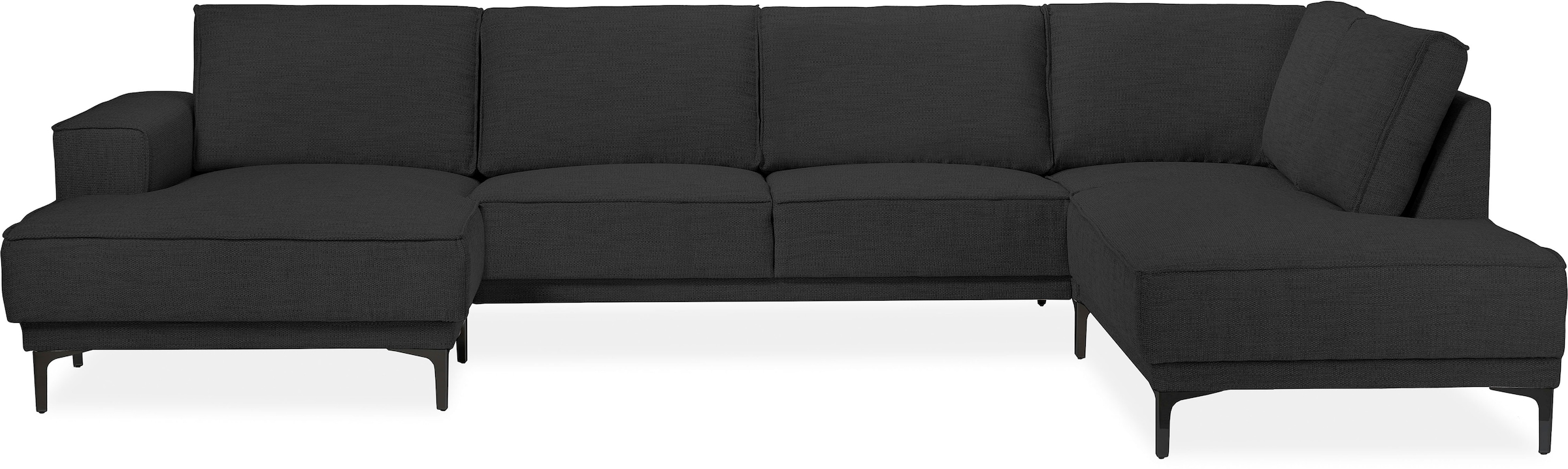 Places of Style Wohnlandschaft "XXL Sofa Oland, Struktur, Flachgewebe, Luxu günstig online kaufen
