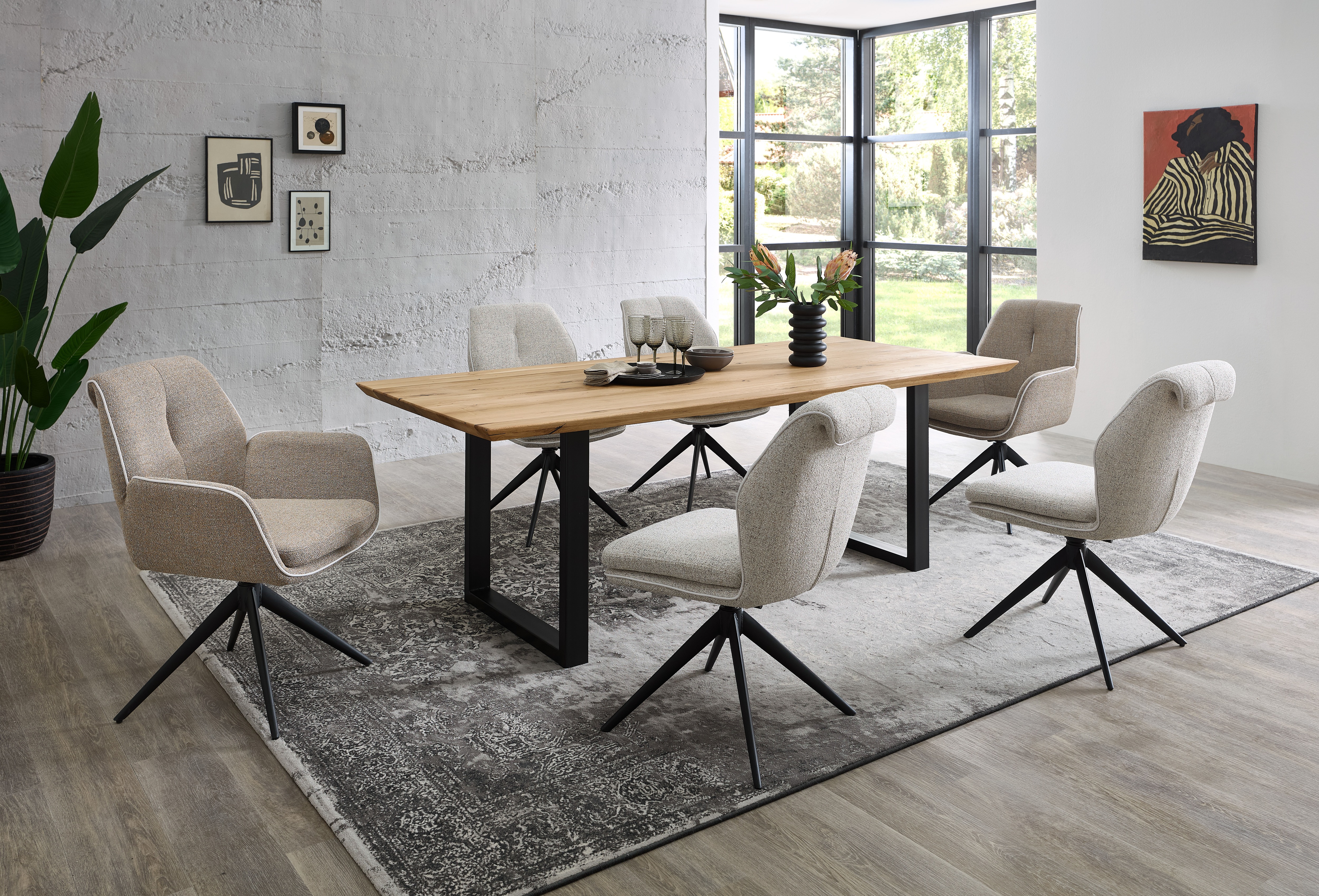 Thumbnail - Stolkom Armlehnstuhl "Enja" (Set) 2 Stk.360 grad drehbar mit Auto-Return