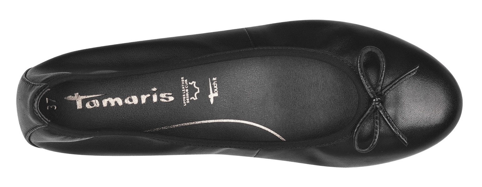 Tamaris Ballerina, Flats, Slipper, Businessschuh mit dekorativer Schleife