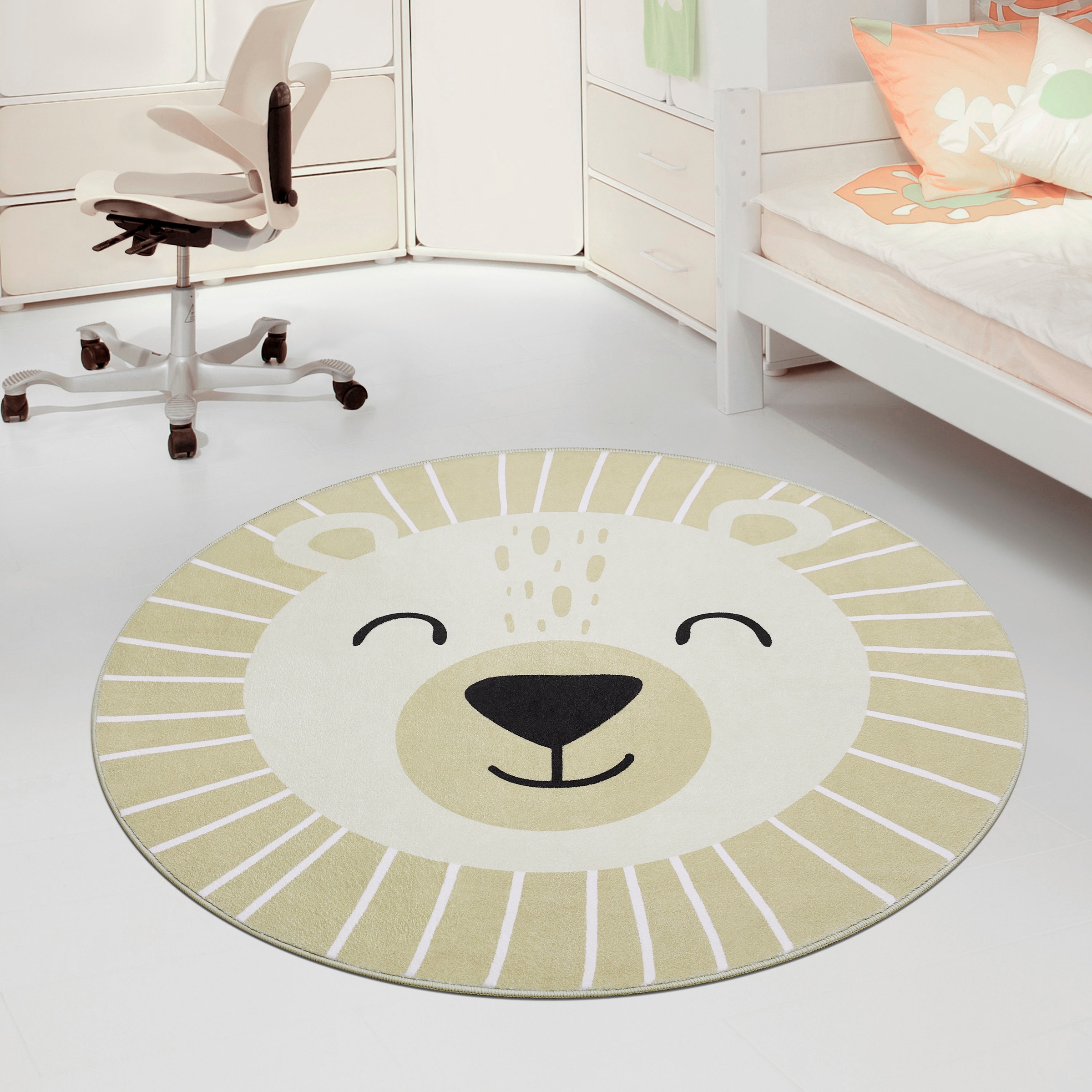 Paco Home Kinderteppich "Tosbik 481" rund 12 mm Höhe Spielteppich, Kurzflor günstig online kaufen