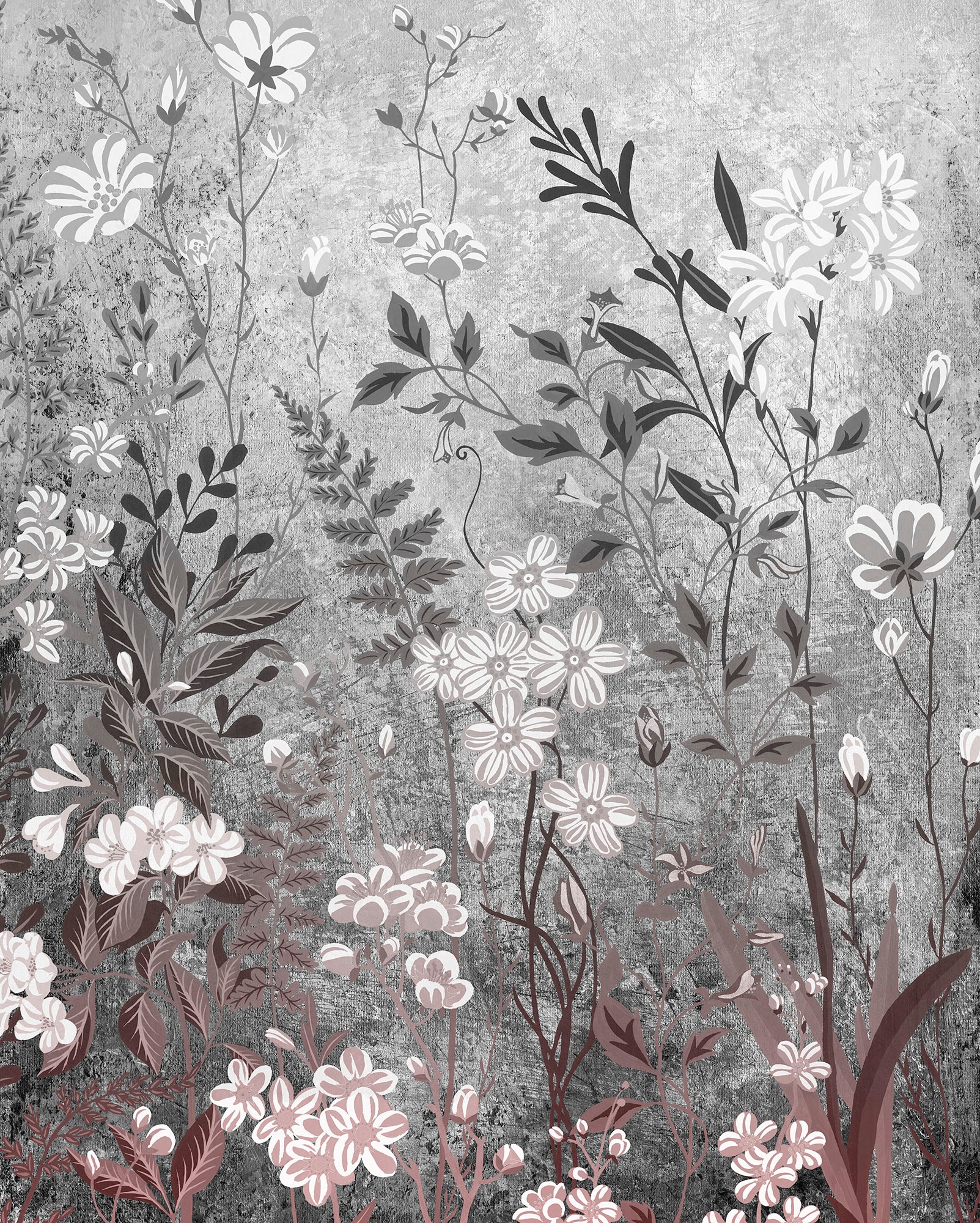 Komar Vliestapete "Moonlight Flowers", 200x250 cm (Breite x Höhe)