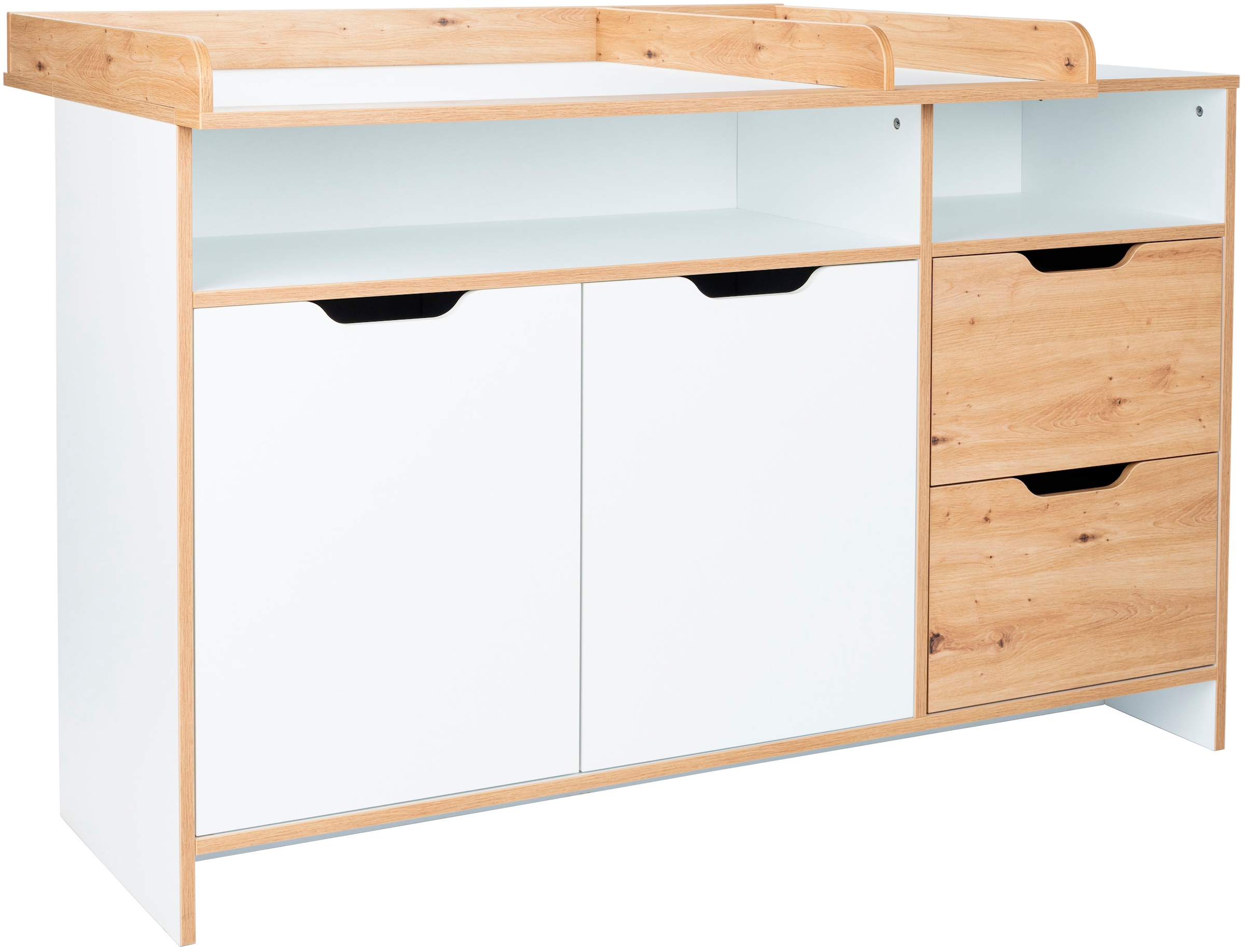 arthur berndt Babymöbel-Set »Babyzimmer Set »Maxim« 2-teilig«, (Spar-Set, 2 tlg., Babymöbel-Set »Maxim« bestehend aus Kinderbett und Wickelkommode), Gedämpfte Türen und Schubkästen