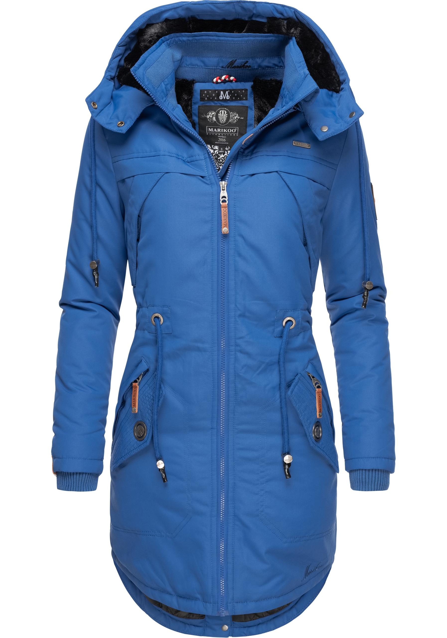 marikoo -  Wintermantel "Kamii", sportlicher Damen Winterparka mit abnehmb. Kapuze
