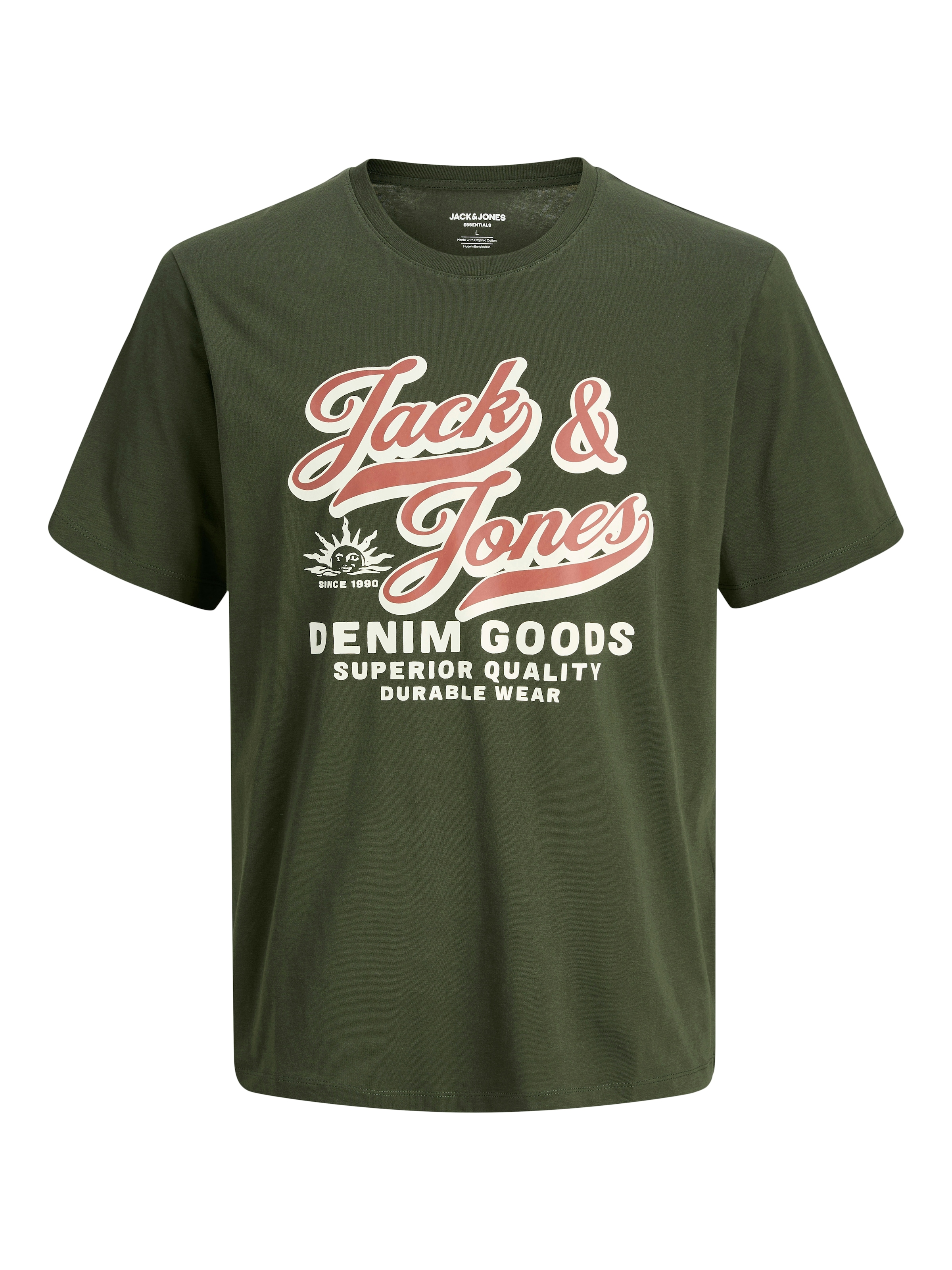 Jack & Jones PlusSize T-Shirt »JJELOGO TEE SS 2 COL AW25 3PK MP PLS«, (Packung, 3 tlg.)