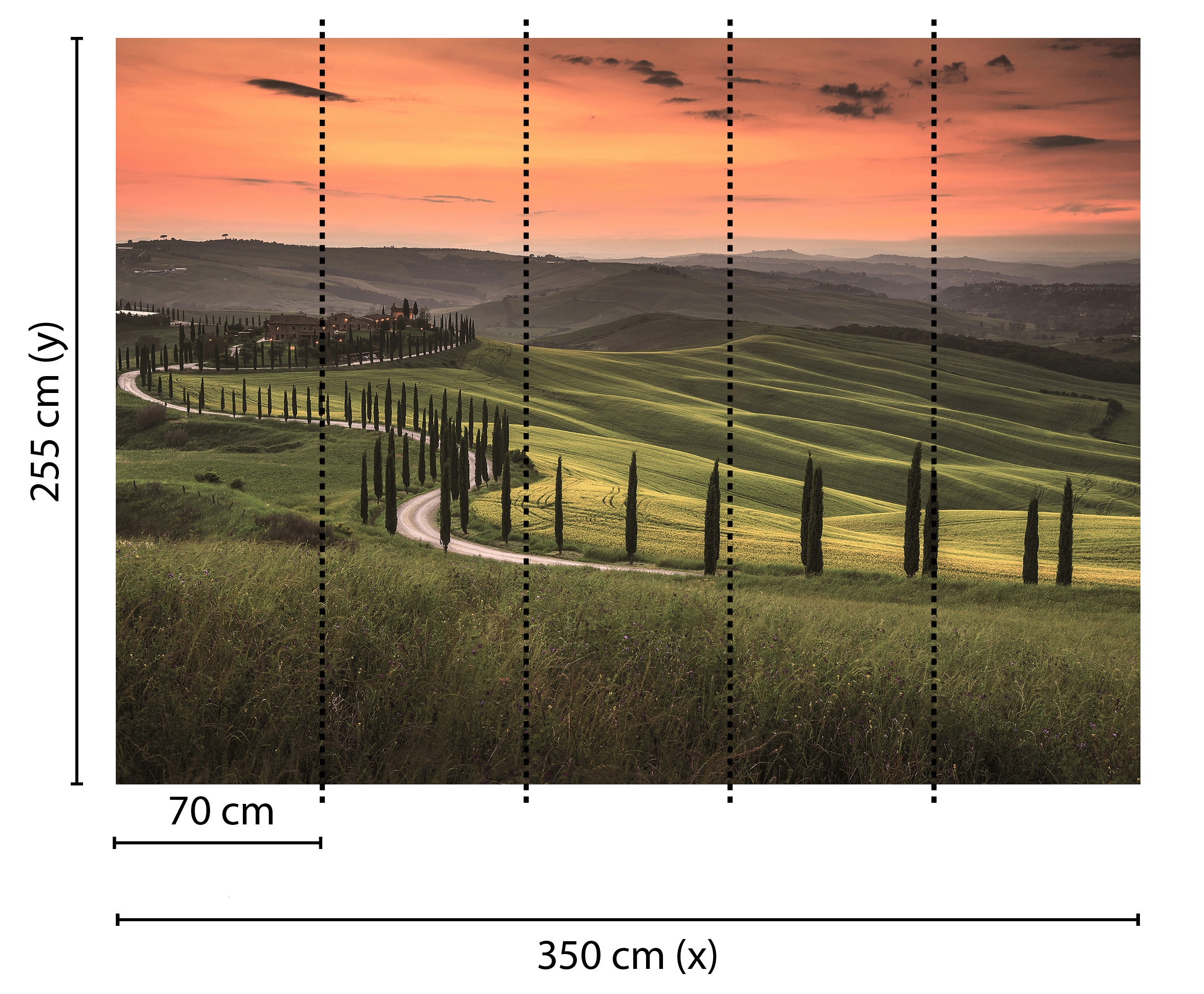 living walls Fototapete »Designwalls Tuscany 2« glatt Vlies, Wand, Schräge, Decke