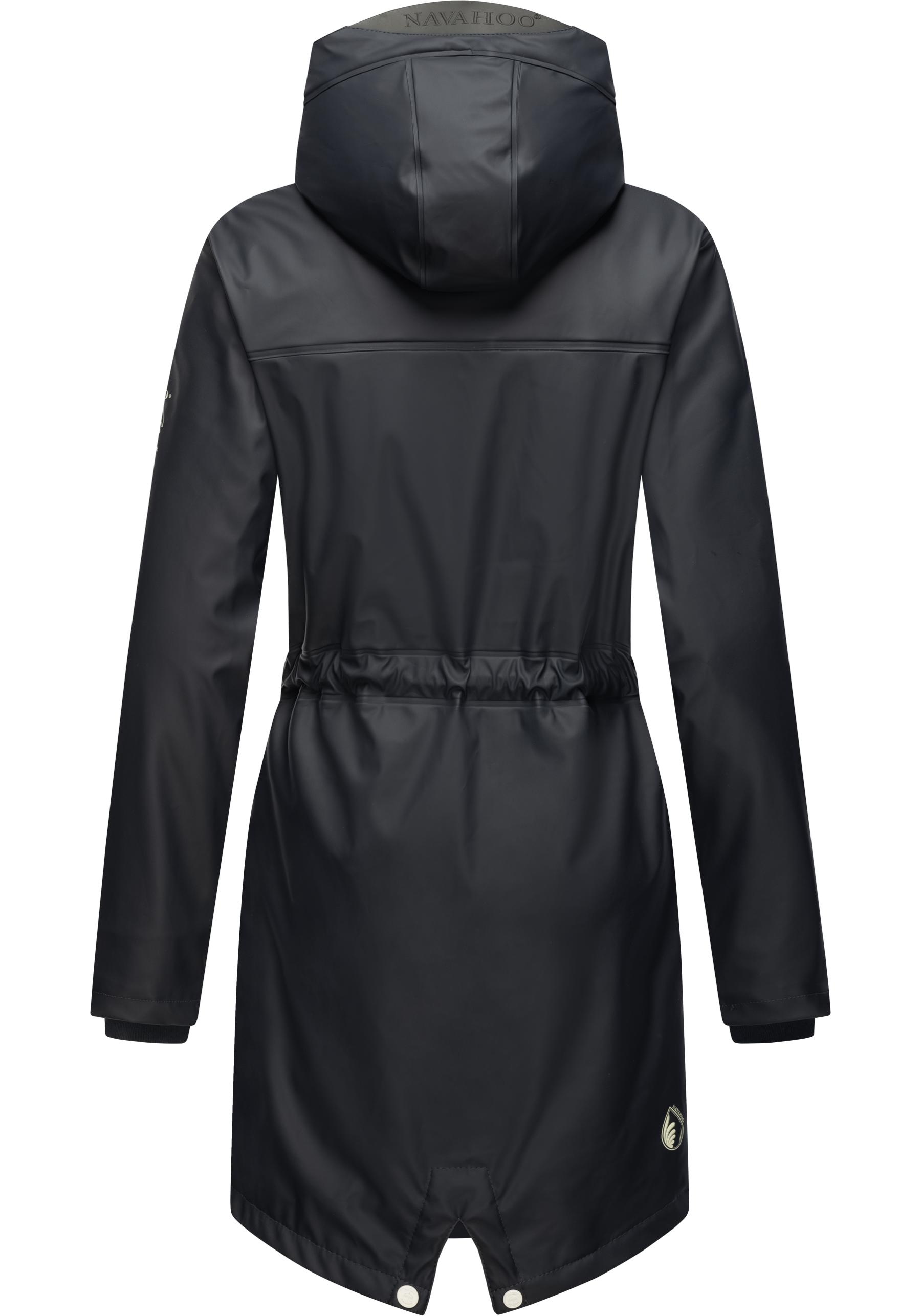 Thumbnail - Navahoo Regenjacke "Flower of Ocean", mit Kapuze, Wasserdichter Damen Outdoor Regenmantel