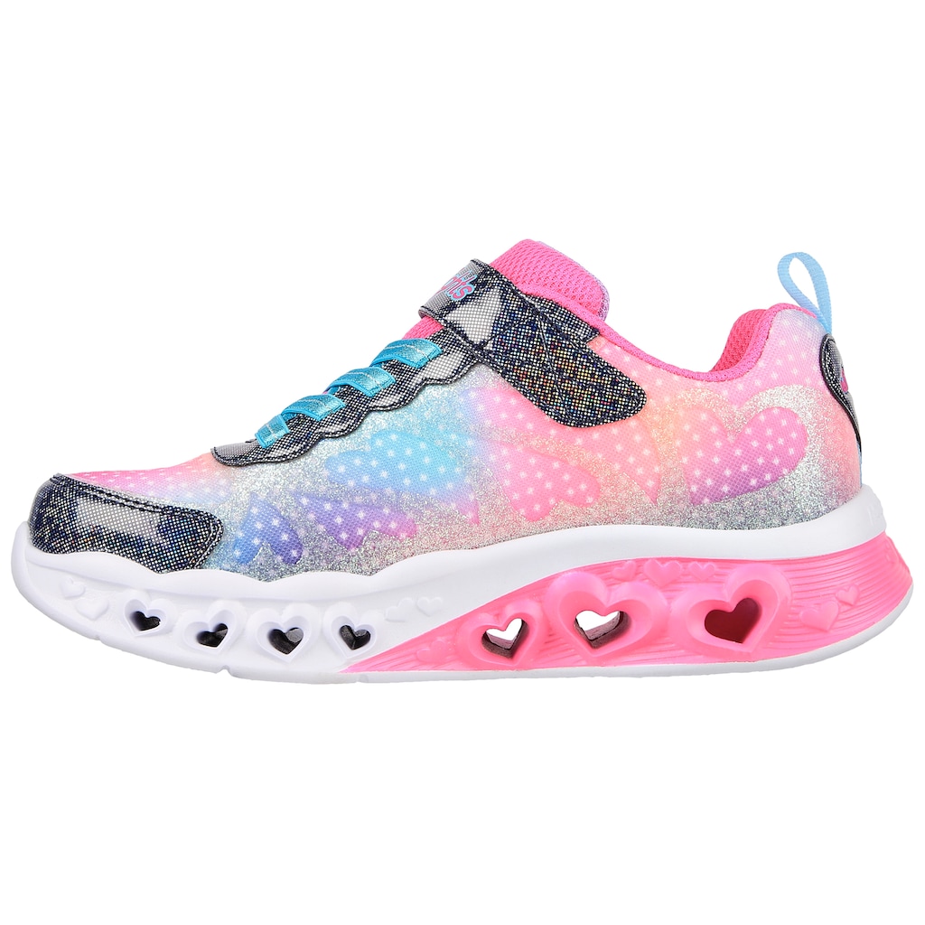 Skechers Kids Sneaker »Blinkschuh FLUTTER HEART LIGHTS SIMPLY LOVE«, im Pastell-Look, Freizeitschuh, Halbschuh, Schnürschuh