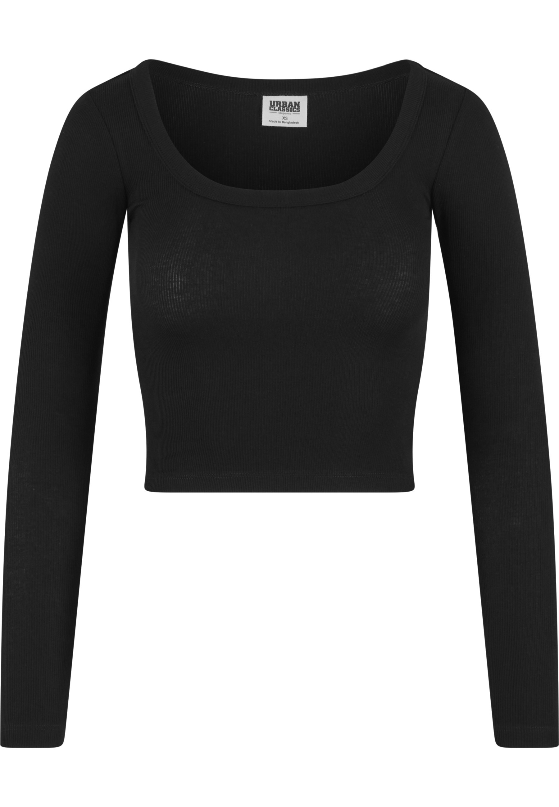 URBAN CLASSICS Longsleeve "Urban Classics Ladies Rib Jersey Wide Neck Longsleeve" 1 Stk.