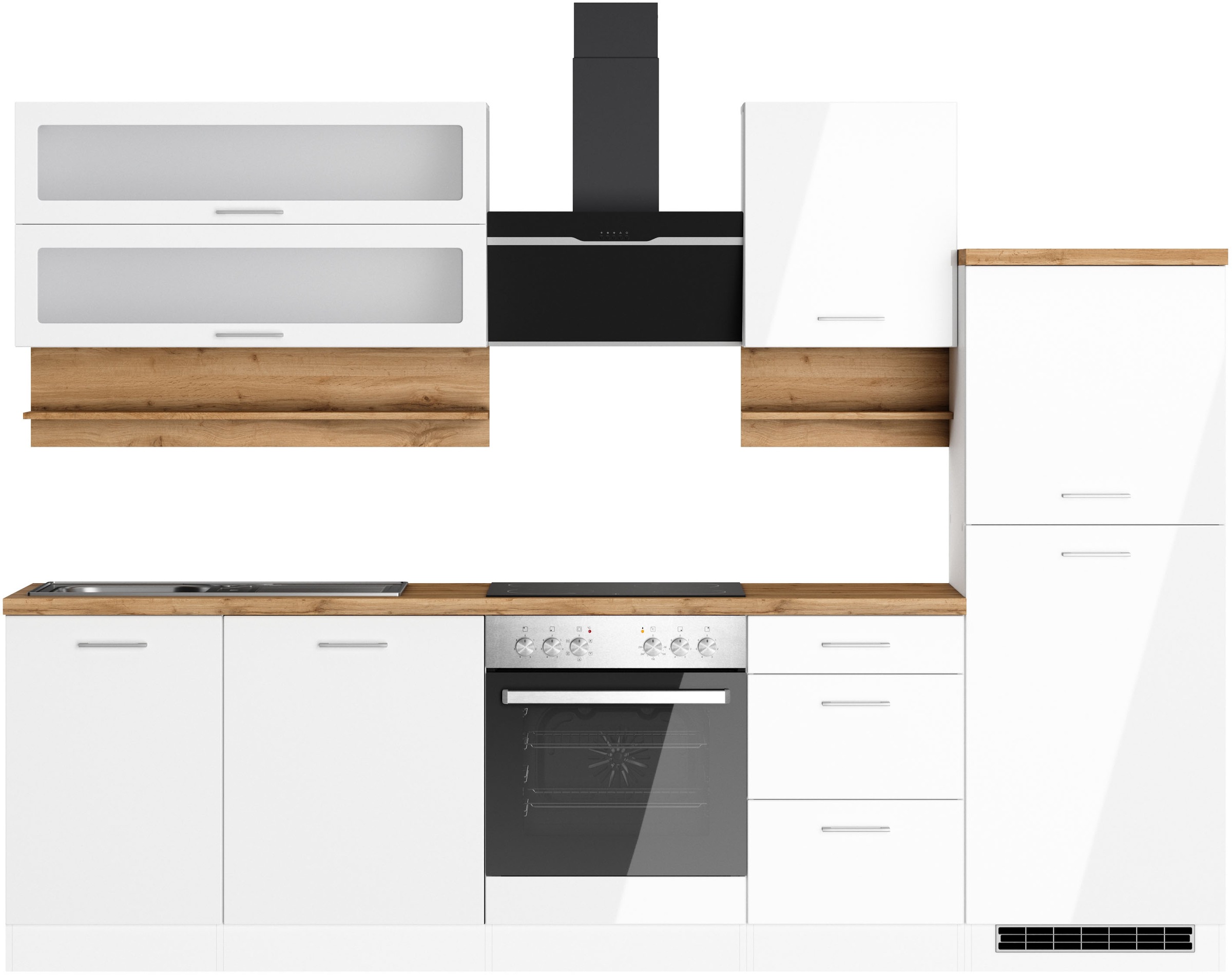 KOCHSTATION Küchenzeile "KS-Milan", 280 cm breit, robuste Metallauszüge, vi günstig online kaufen