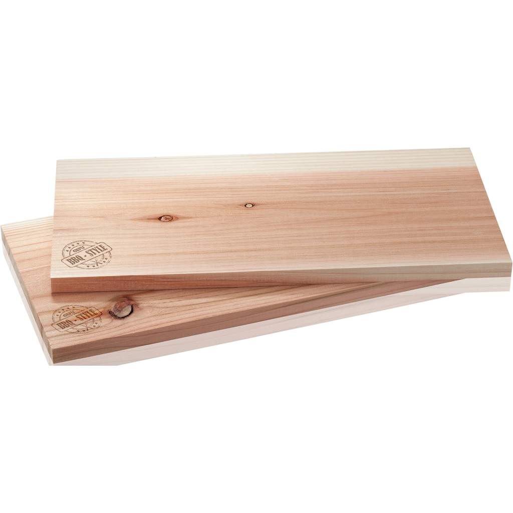 GEFU Aromaplanke »BBQ XXL«, Holz, (2 St.), mehrfach verwendbar, 19,5 x 39,5 cm
