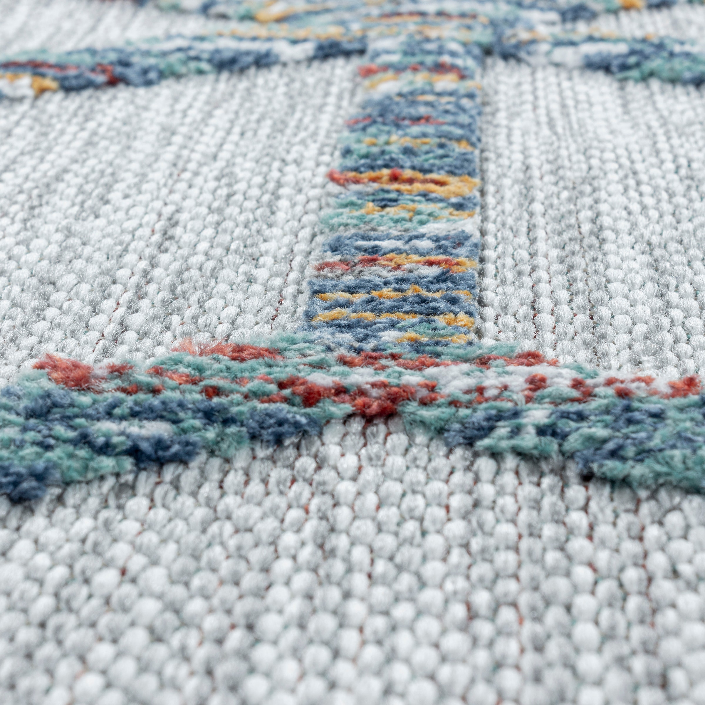 Ayyildiz Teppiche Teppich »BAHAMA 5151« rechteckig 8 mm Höhe Läufer, Flachflor mit Hoch-Tief-Struktur, In-und Outdoor geeignet