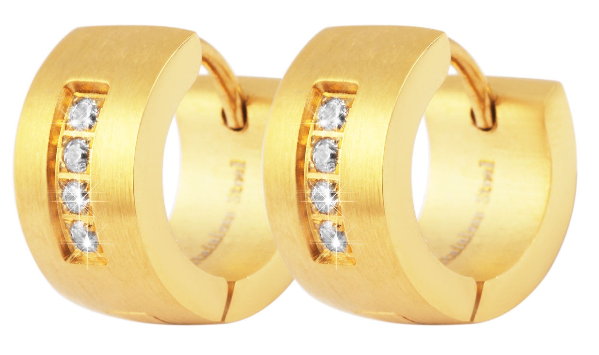 Adelia´s Klappcreolen "Damen Ohrringe – Klappcreole aus Edelstahl mit Stras günstig online kaufen