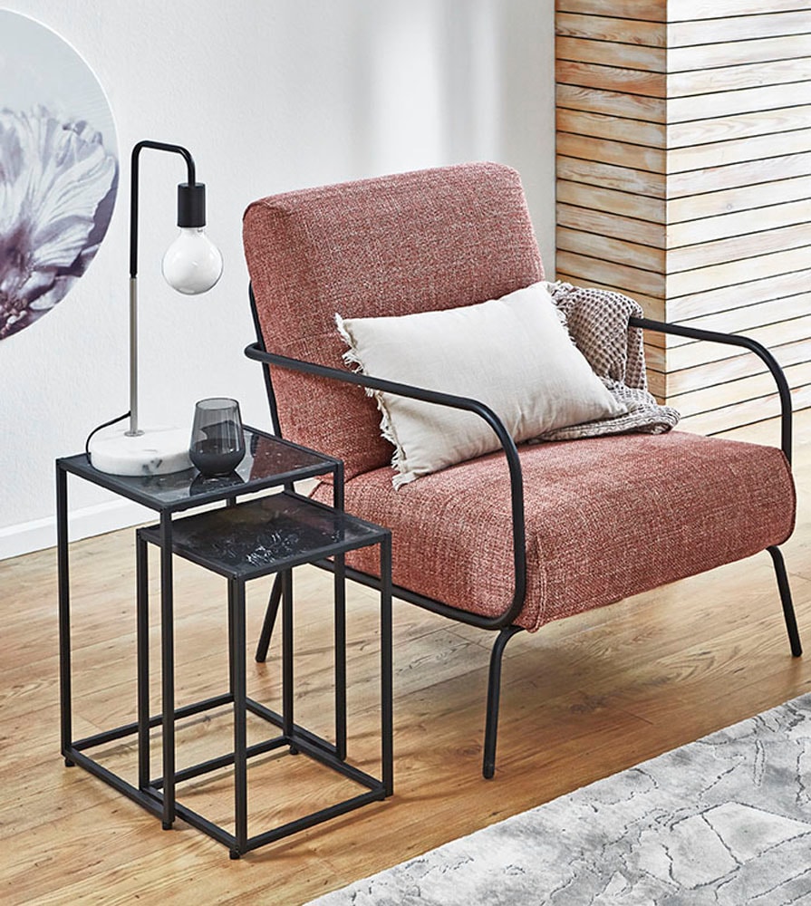 HAKU Beistelltisch »2er Set Beistelltische« Set, 2er Set, 2 Stk. tlg. Ablage Kunstmarmor