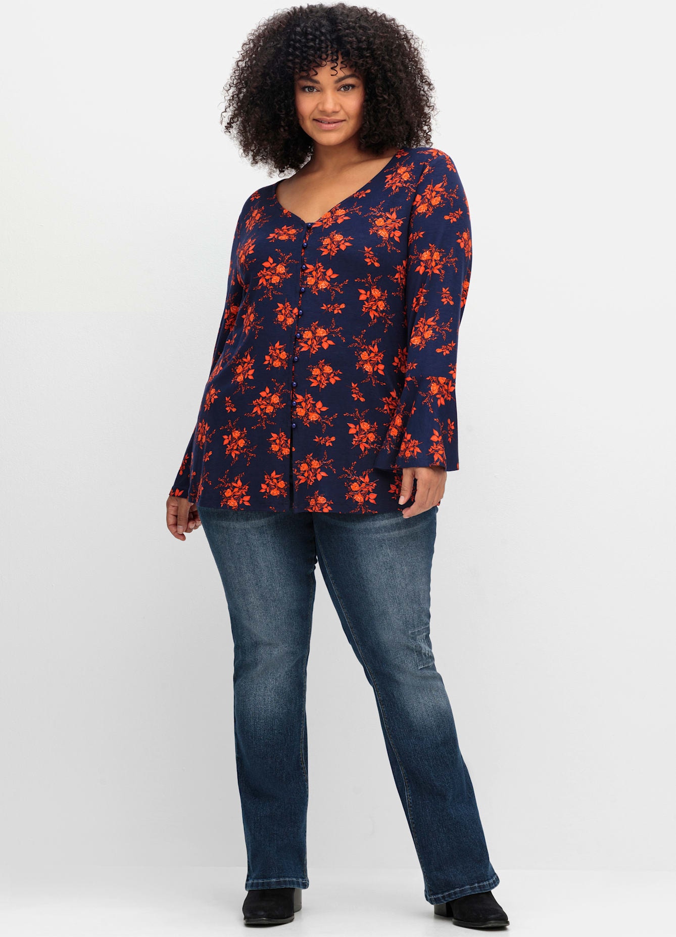 Sheego Langarmshirt »Langarmshirt«, (1 tlg.)