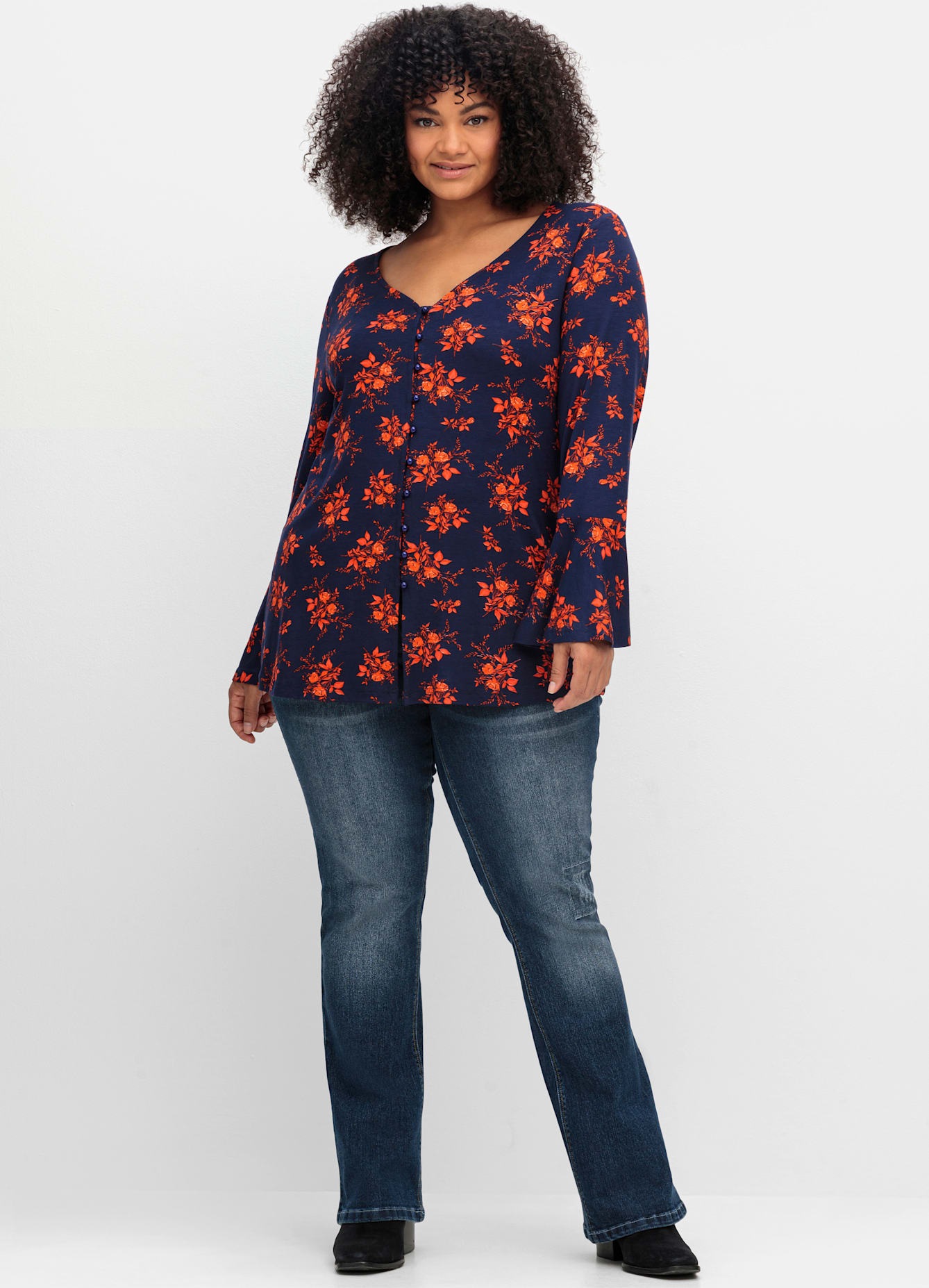 sheego by Joe Browns Langarmshirt "Langarmshirt" 1 Stk. günstig online kaufen