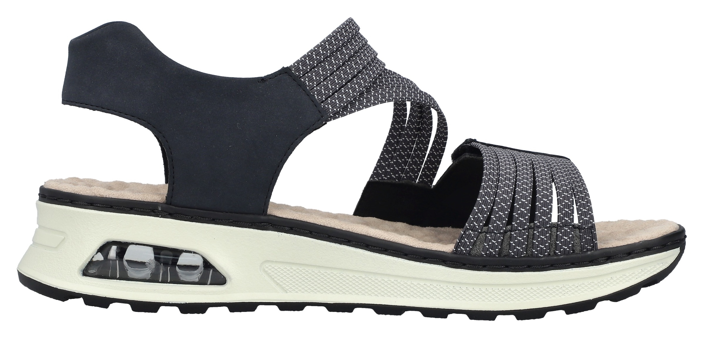 Rieker Keilsandalette, Sommerschuh, Outdoorschuh, Trekkingschuh mit genoppter Innensohle