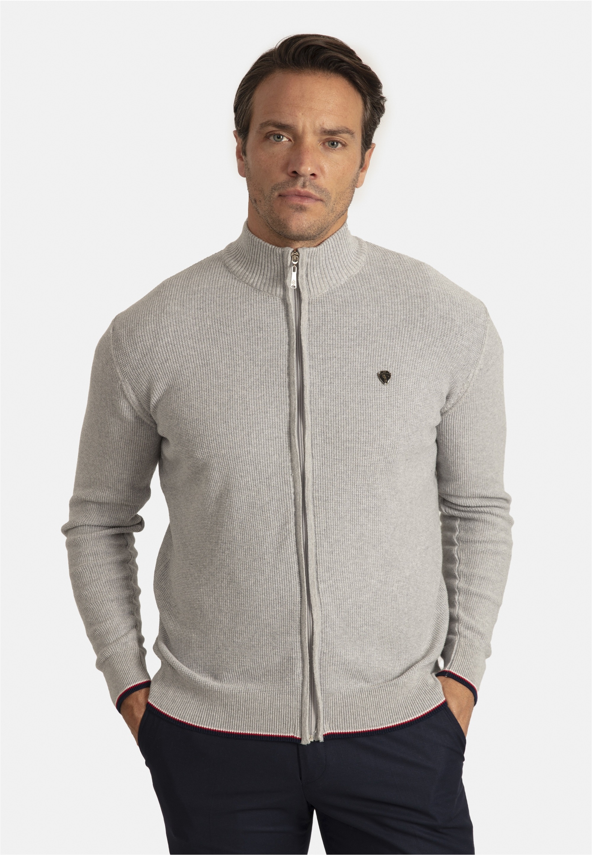 SIR RAYMOND TAILOR Strickjacke »Sydney«, mit kleinem Stehkragen