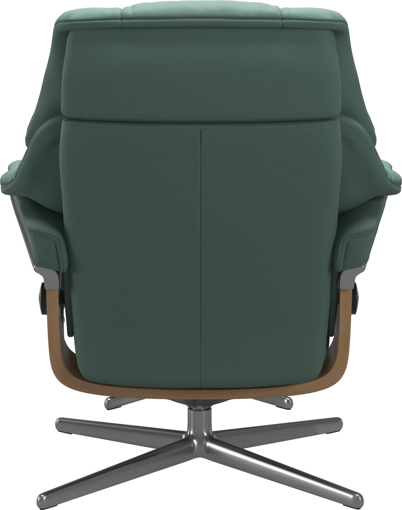 Thumbnail - Stressless Relaxsessel "Reno" Set, Relaxsessel mit Hocker, mit Hocker, mit Cross Base, Größe S, M & L, Holzakzent Eiche