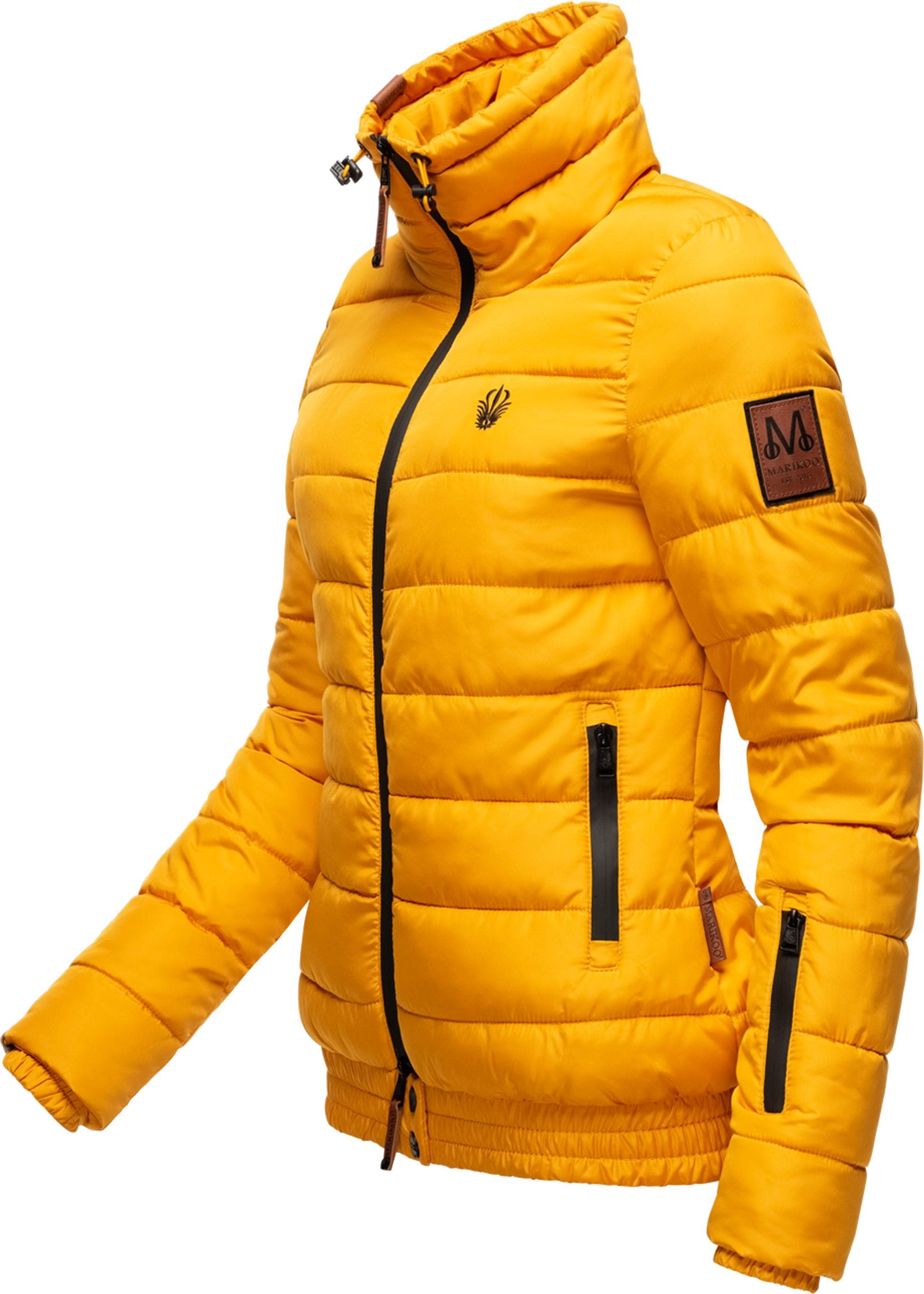 Marikoo Steppjacke »Poison«, ohne Kapuze, stylische Damen Winterjacke mit hohem Kragen