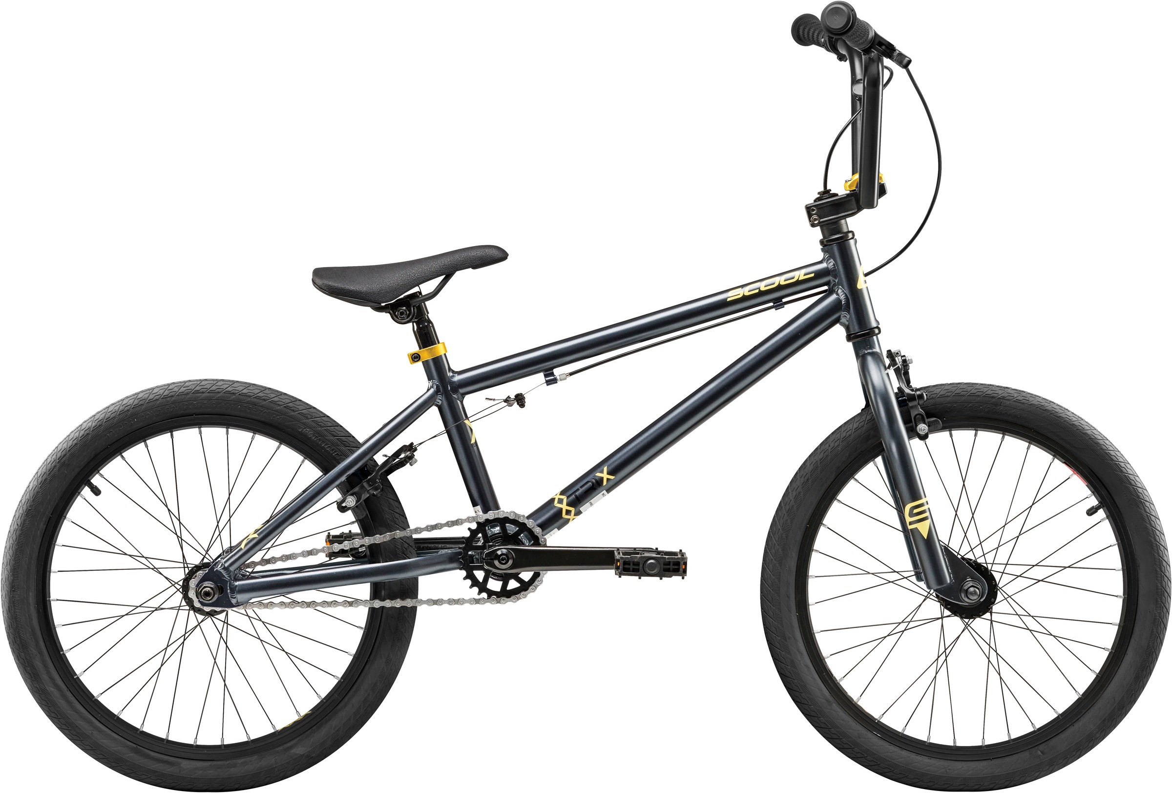 S’COOL Jugendfahrrad "SCOOL XtriX 40-1S - Dark Grey/Beige" 1 Gang ohne Schaltung Axle-Pegs