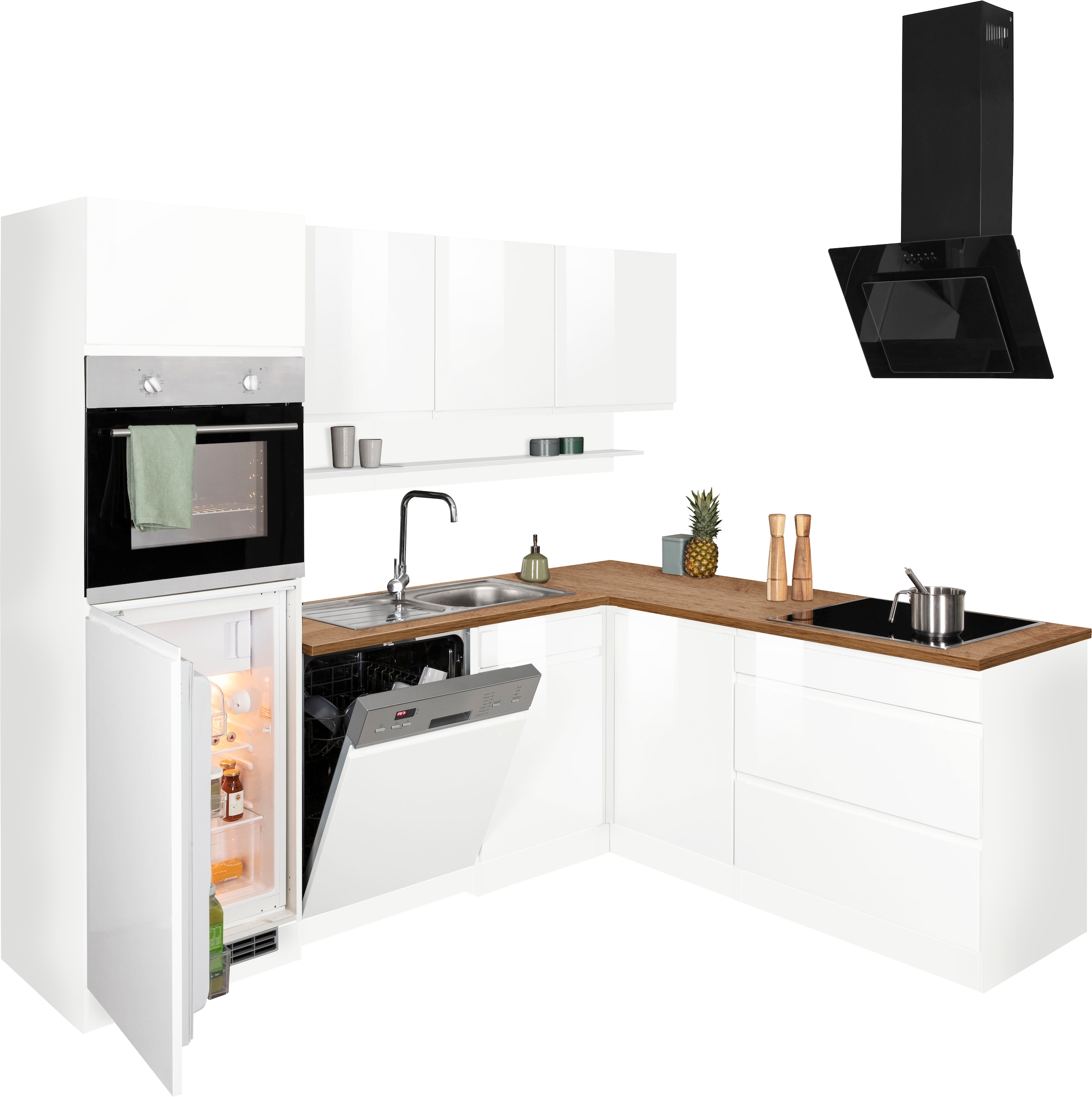 HELD MÖBEL Winkelküche »Virginia«, Stellbreite 230/190 cm, ohne E-Geräte