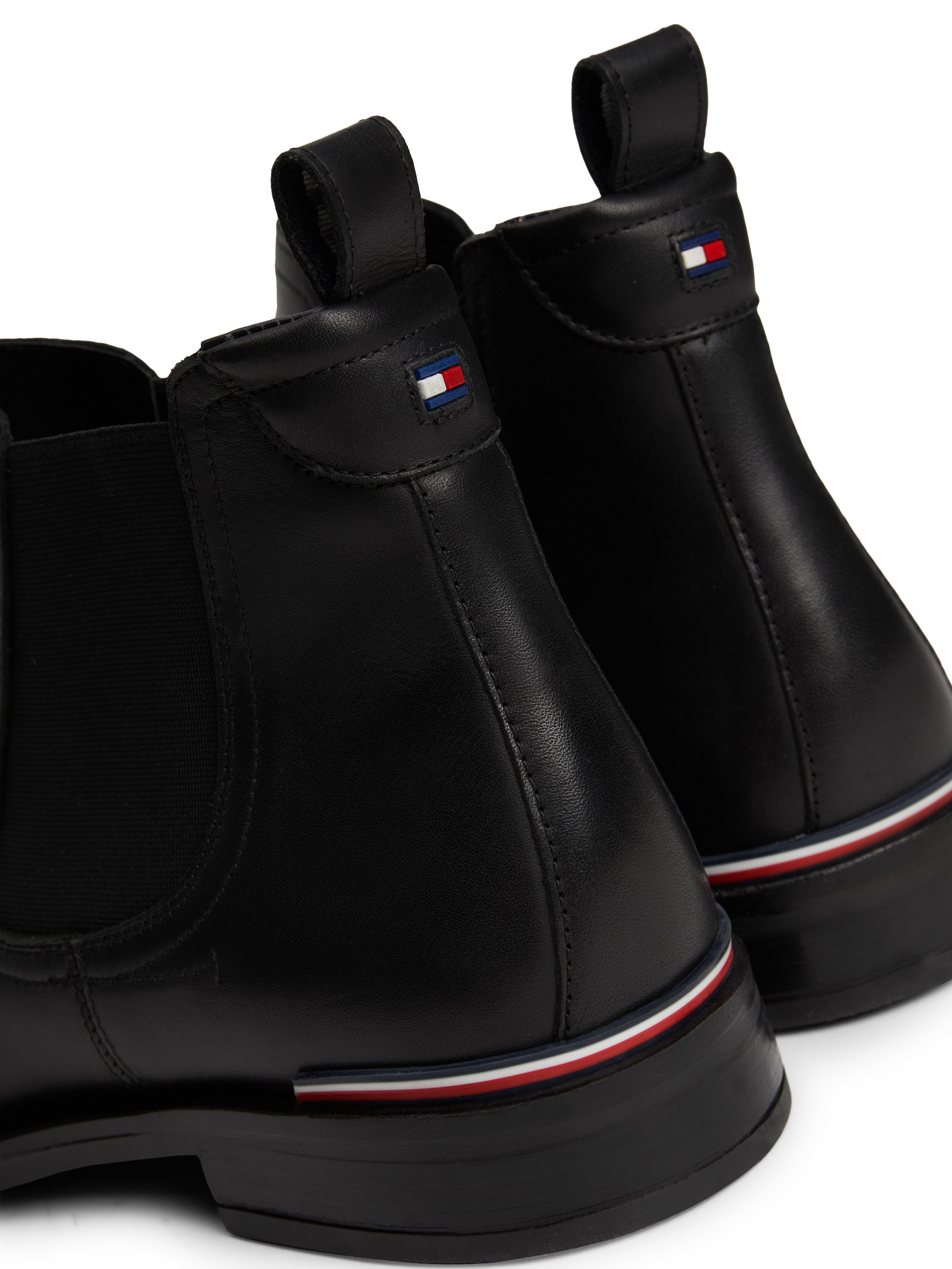 Tommy Hilfiger Chelseaboots "CORE RWB HILFIGER LTH CHELSEA", Blockabsatz, S günstig online kaufen