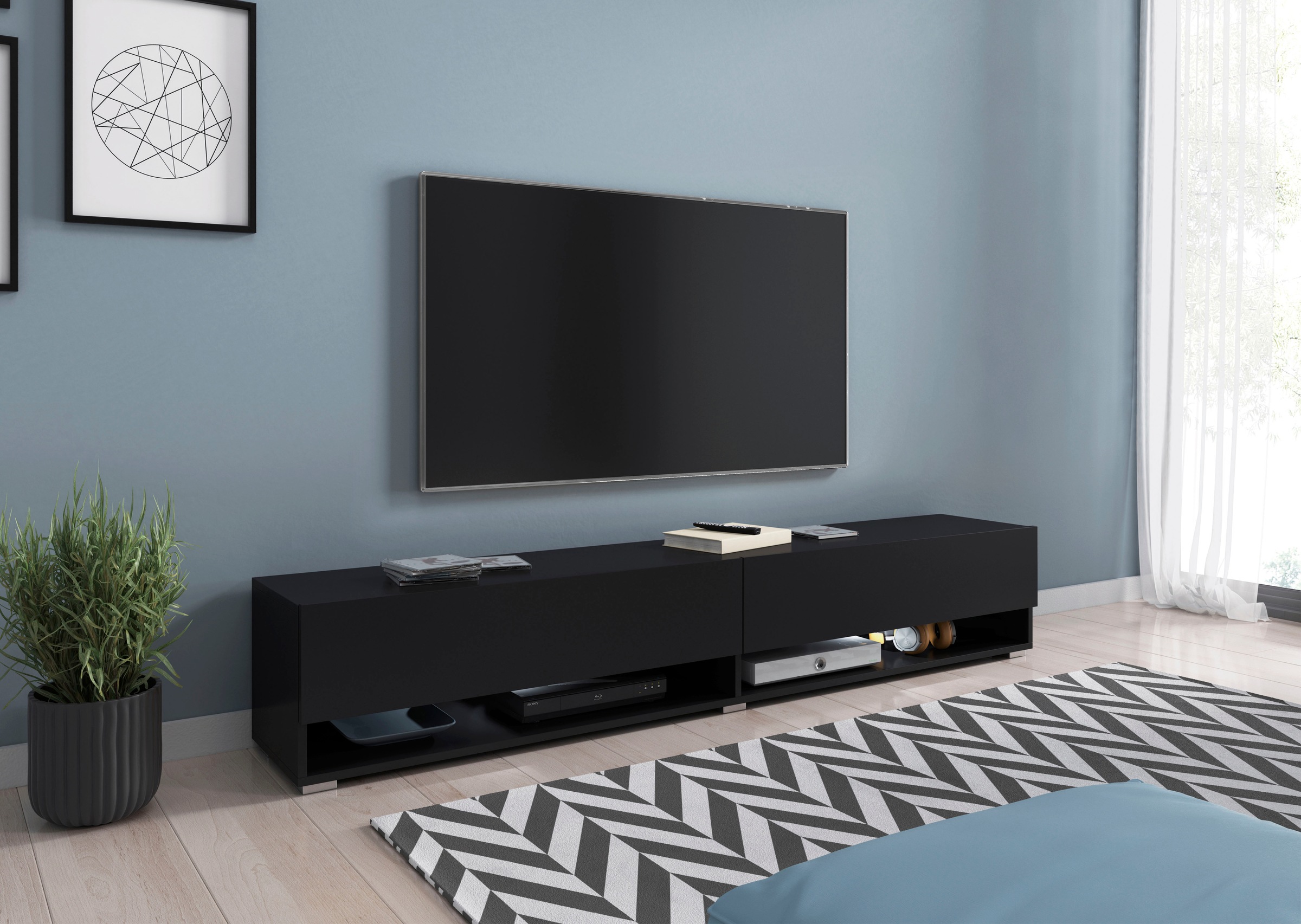 Home affaire Lowboard Breite 180 cm, stehend und hängend günstig online kaufen