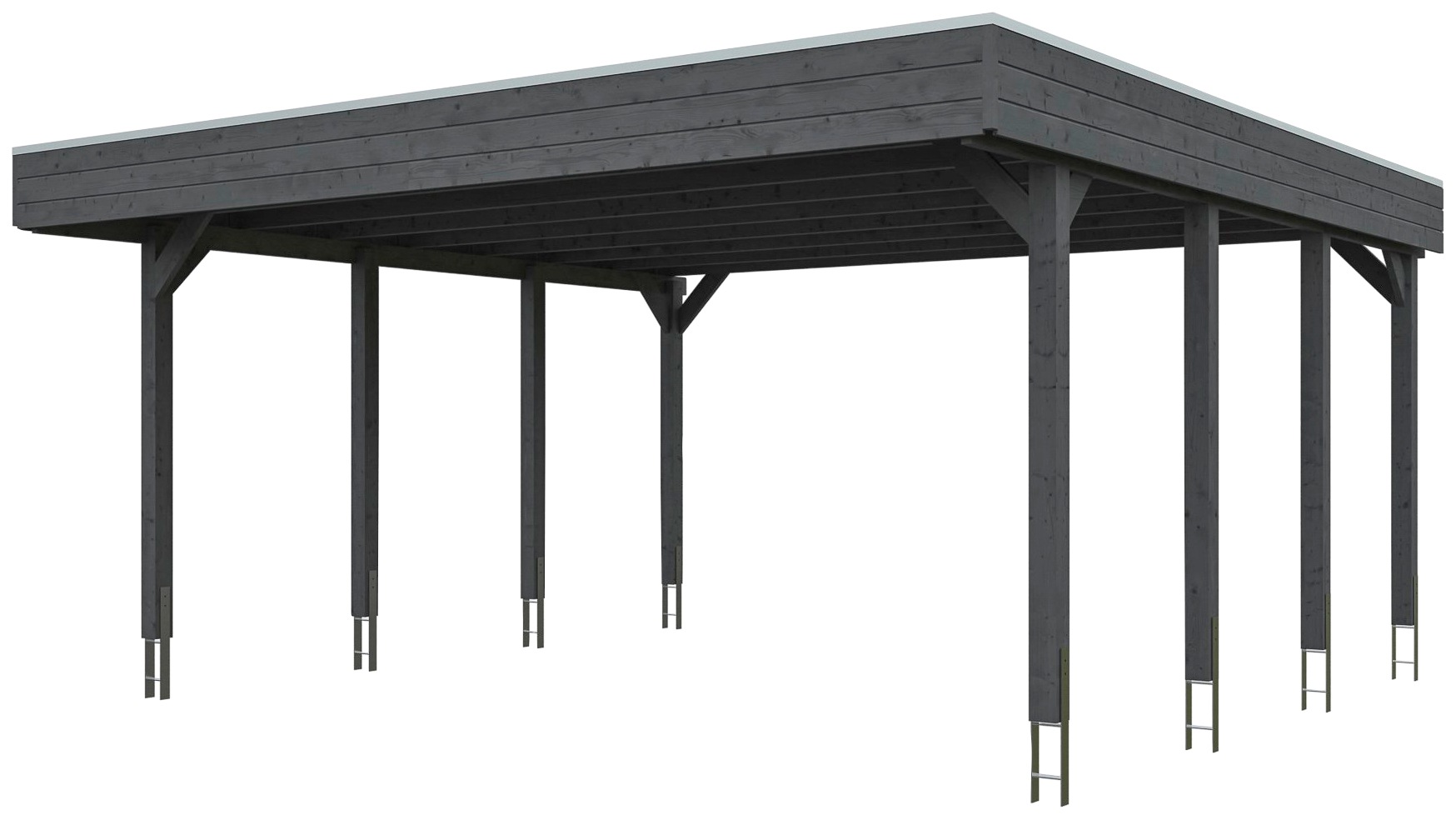 Skanholz Doppelcarport »Friesland«, 514 cm, dunkelgrau